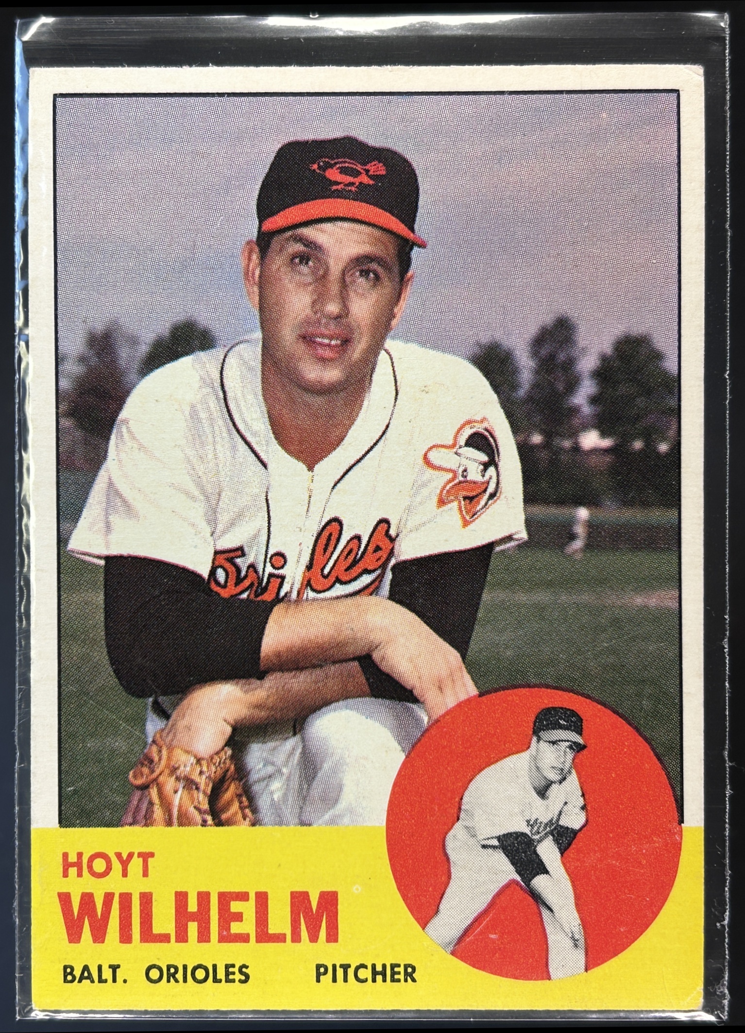 Card image for 1963 TOPPS HOYT WILHELM #108 BALTIMORE ORIOLES
