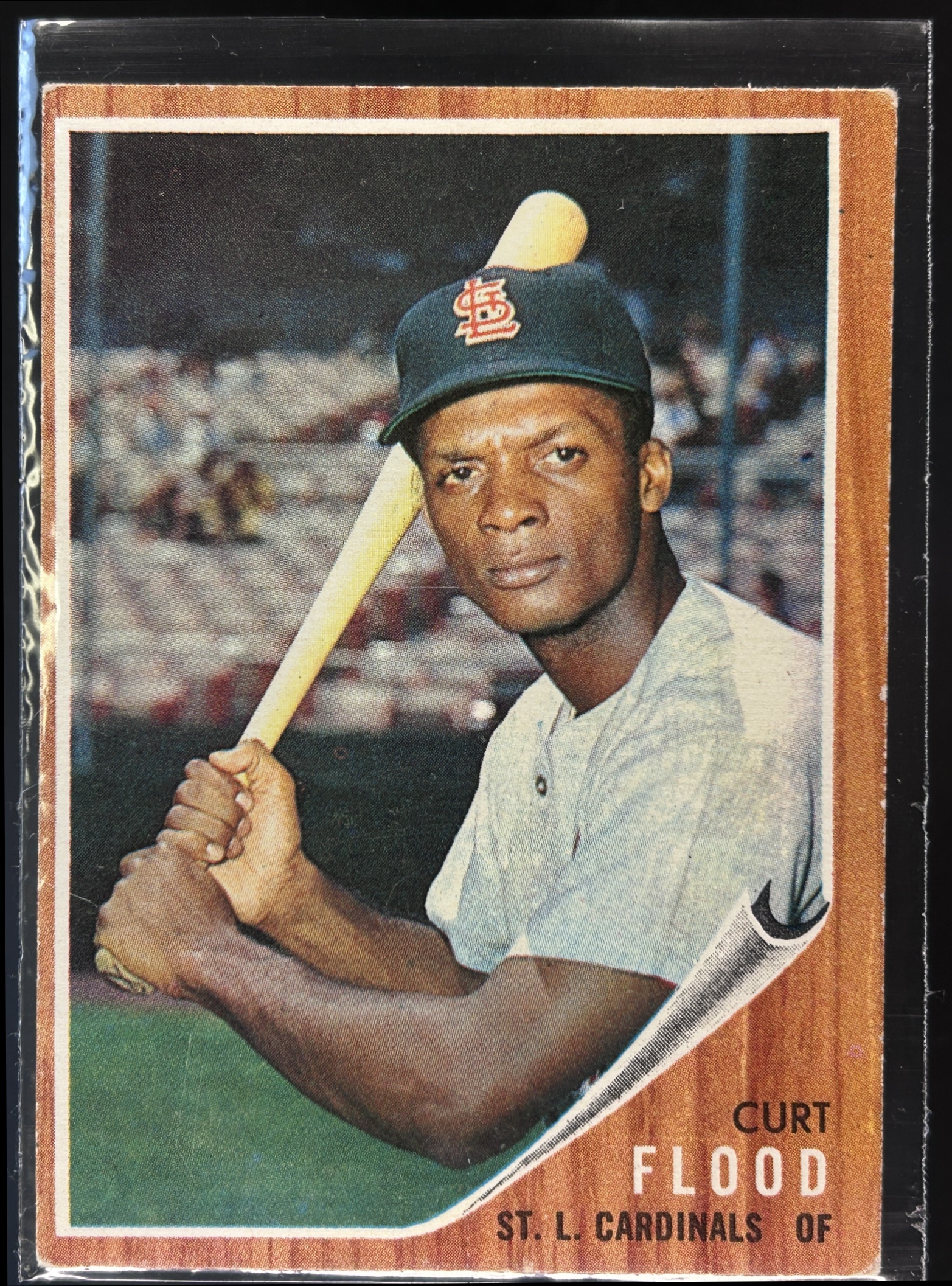 Card image for 1962 TOPPS CURT FLOOD #590 SP HI # ST. LOUIS CARDINALS