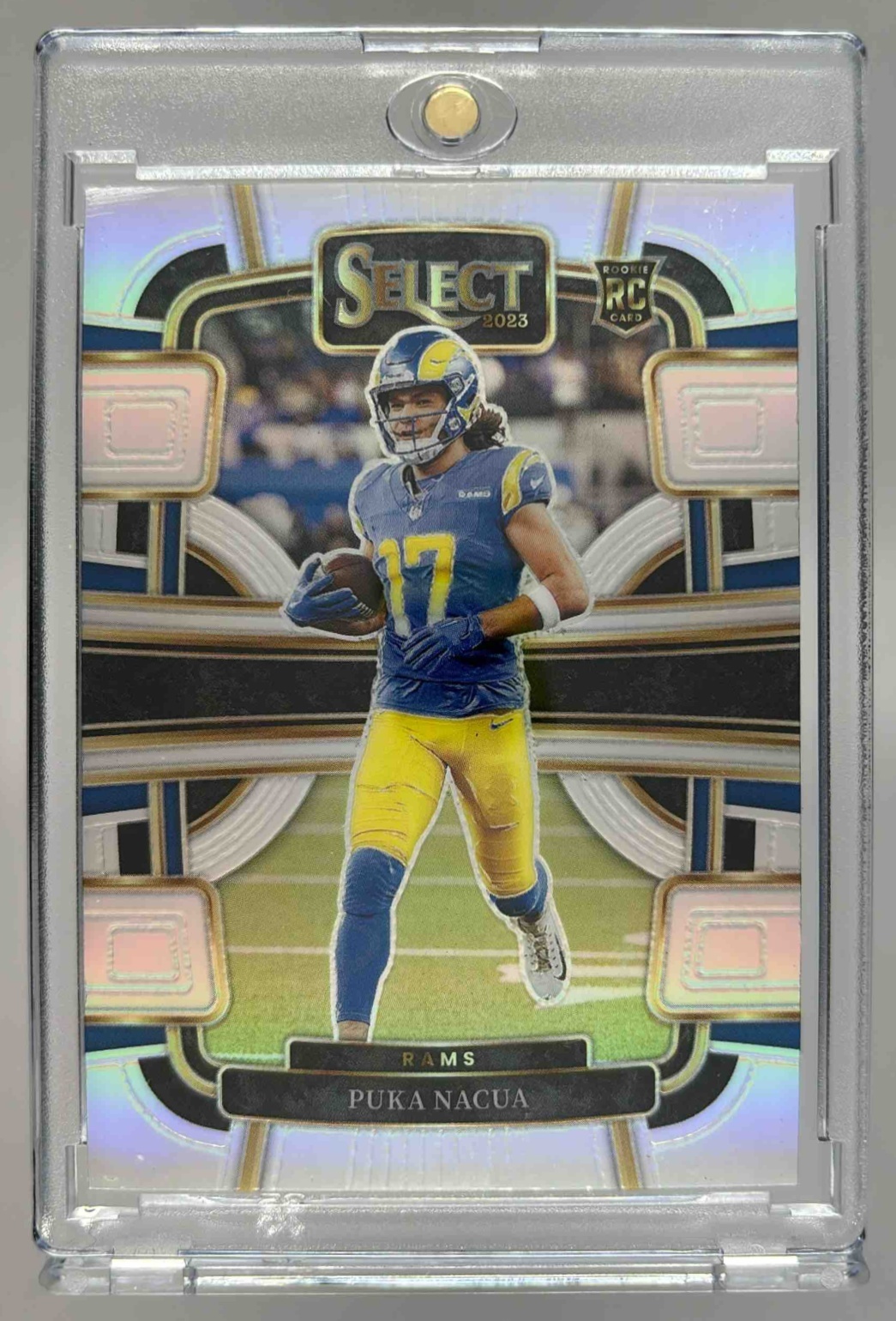 Card image for 2023 Panini Select Puka Nacua Silver Prizms #56 RC Concourse Rams