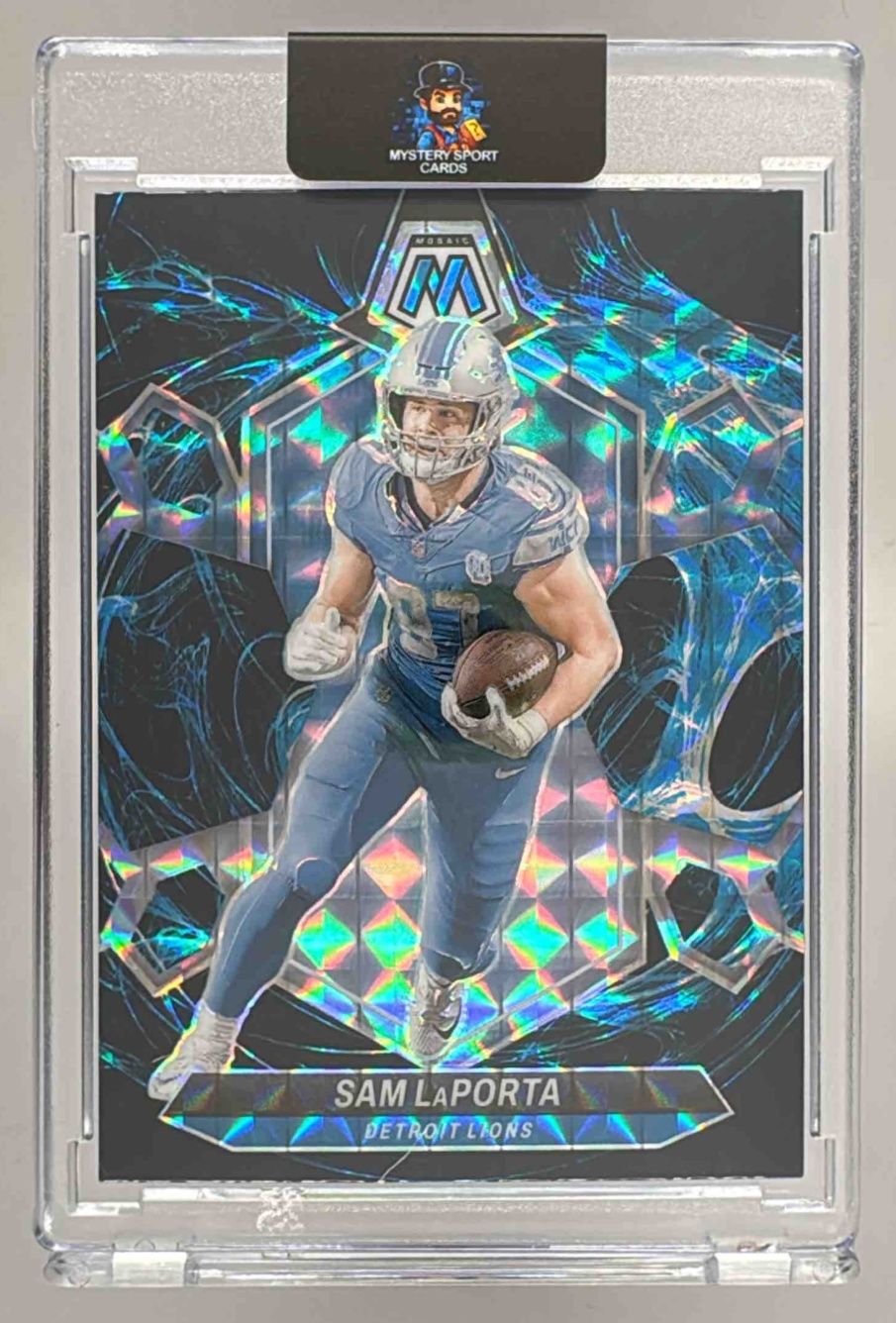Card image for 2024 Panini Football Mosaic Sam LaPorta #75 Detroit Lions