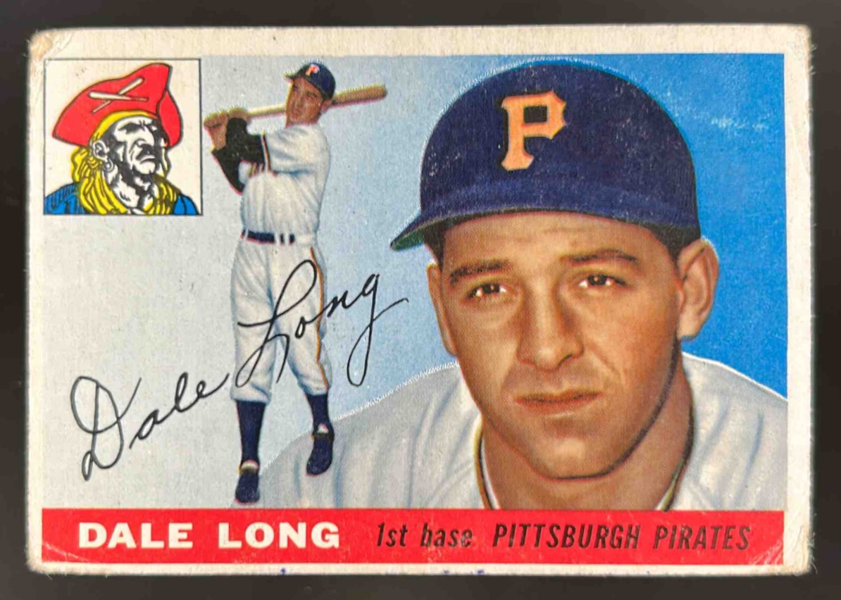 Card image for 1955 TOPPS BASEBALL DALE LONG #127 RC PITTSBURGH PIRATES