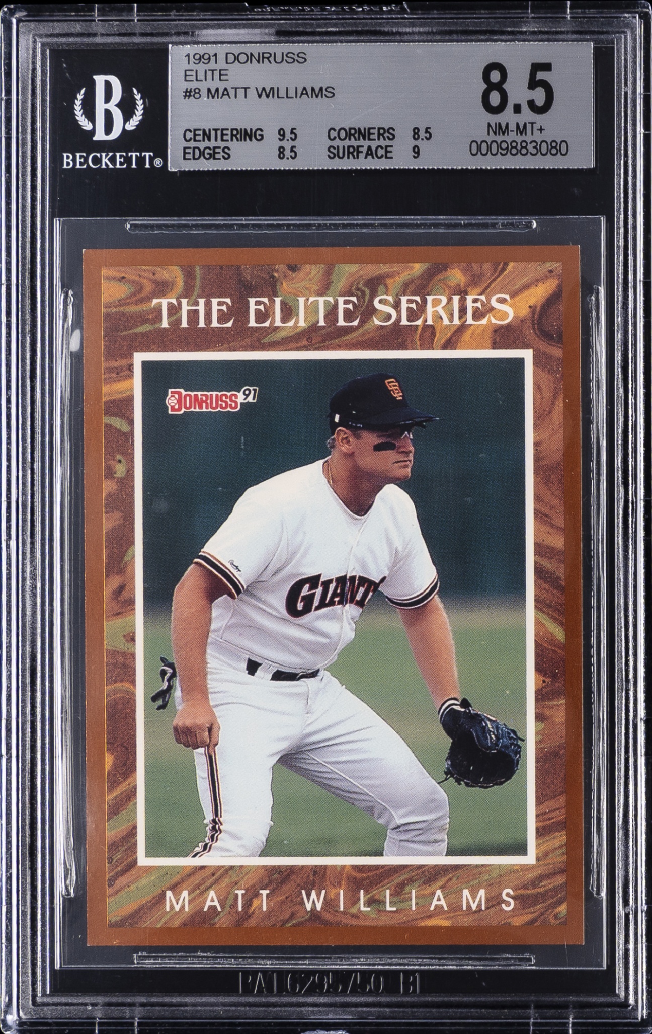 1991 Donruss Matt Williams The Elite Series /10000 #8 Giants BGS 8.5