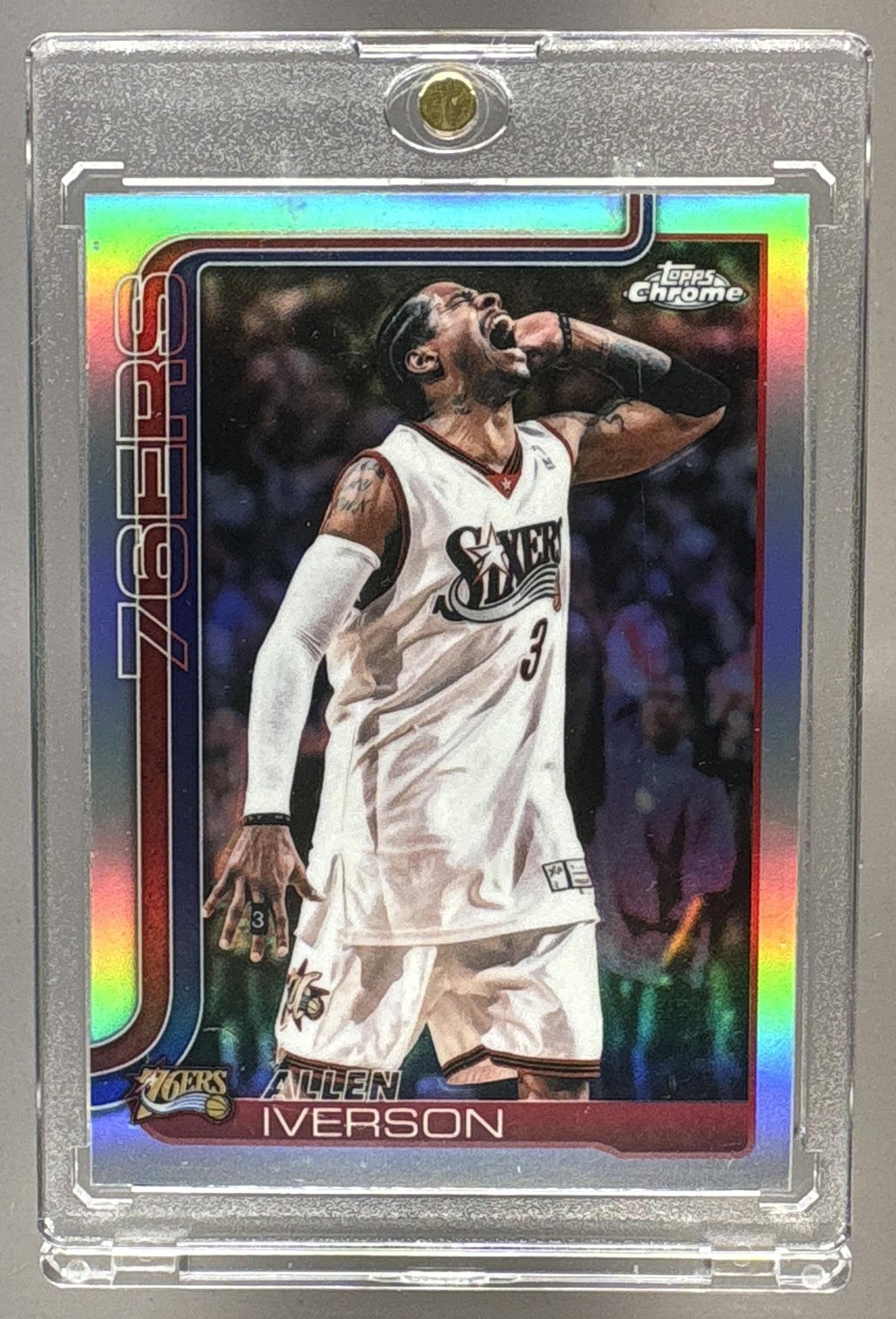 2025-26 TOPPS CHROME UPDATE ALLEN IVERSON #145 REFRACTOR 76ERS