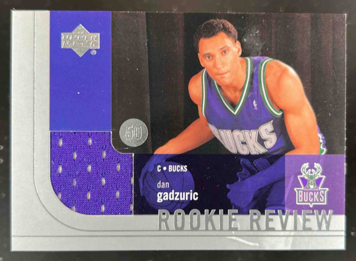 Card image for 2003-04 UPPER DECK DAN GADZURIC ROOKIE REVIEW JERSEYS #RR-GA MILWAUKEE BUCKS