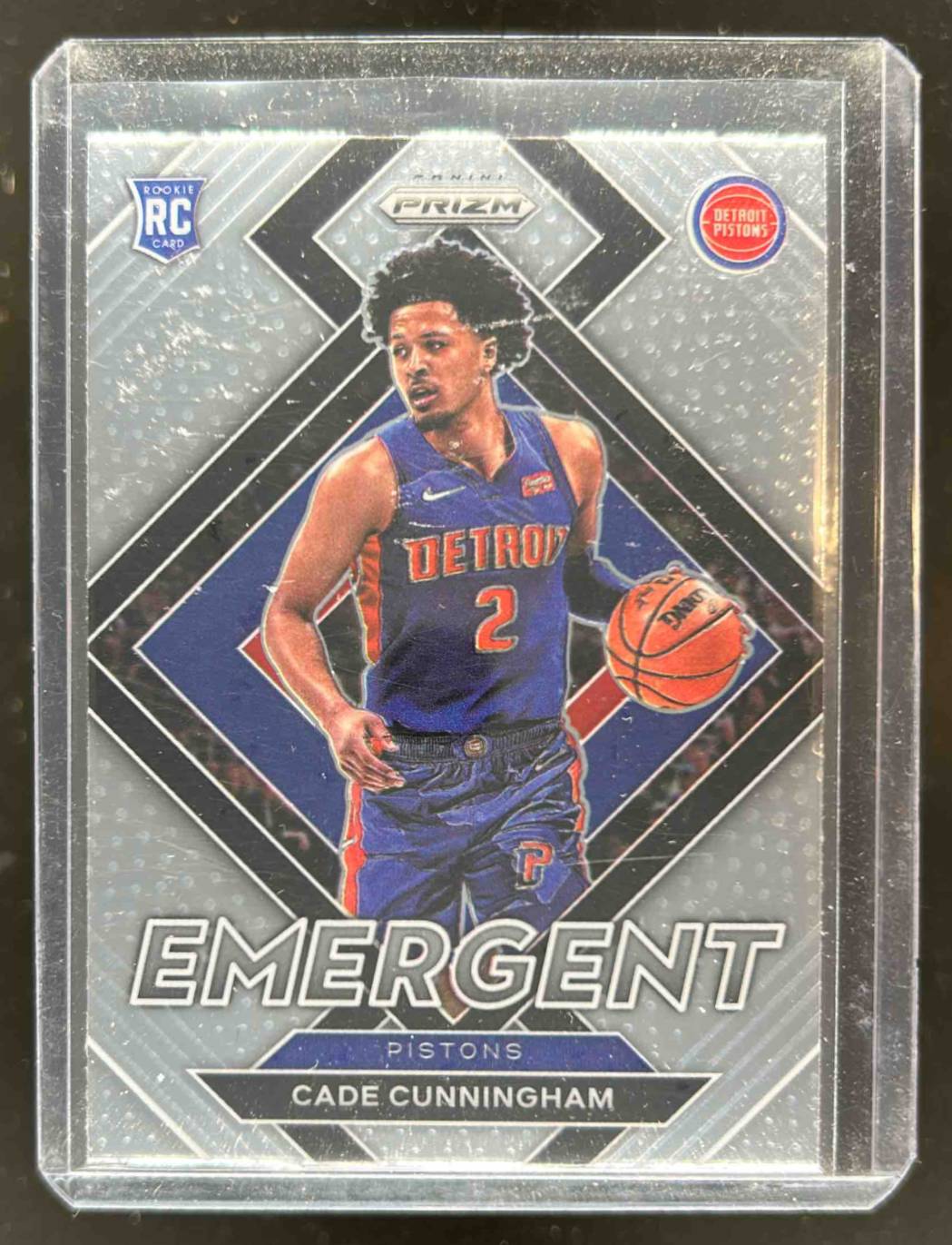 Card image for 2021-22 PANINI PRIZM CADE CUNNINGHAM EMERGENT #22 RC ROOKIE DETROIT PISTONS