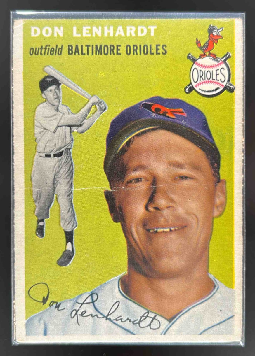 Card image for 1954 TOPPS BASEBALL DON LENHARDT #157 BALTIMORE ORIOLES