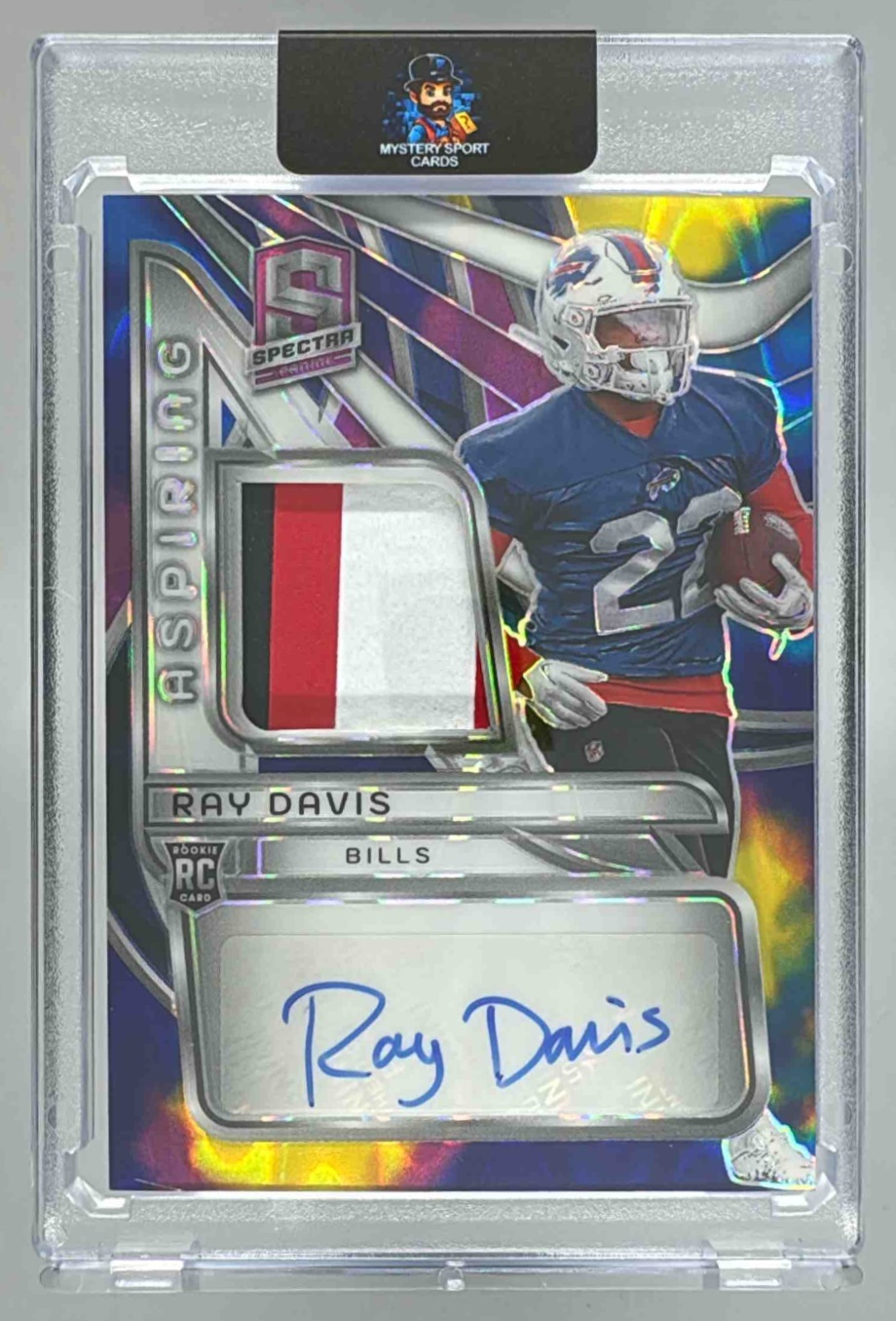 Card image for 2024 Panini Spectra Ray Davis Aspiring Patch Auto Supernova /70 #APA-RDS RC Bills