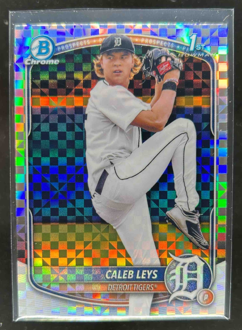 Card image for Caleb Leys 2025 Bowman Draft Chrome X-Fractor