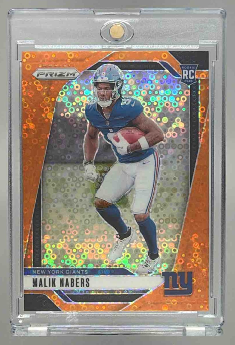 Card image for 2024 Panini Football Prizm Malik Nabers #370 RC New York Giants