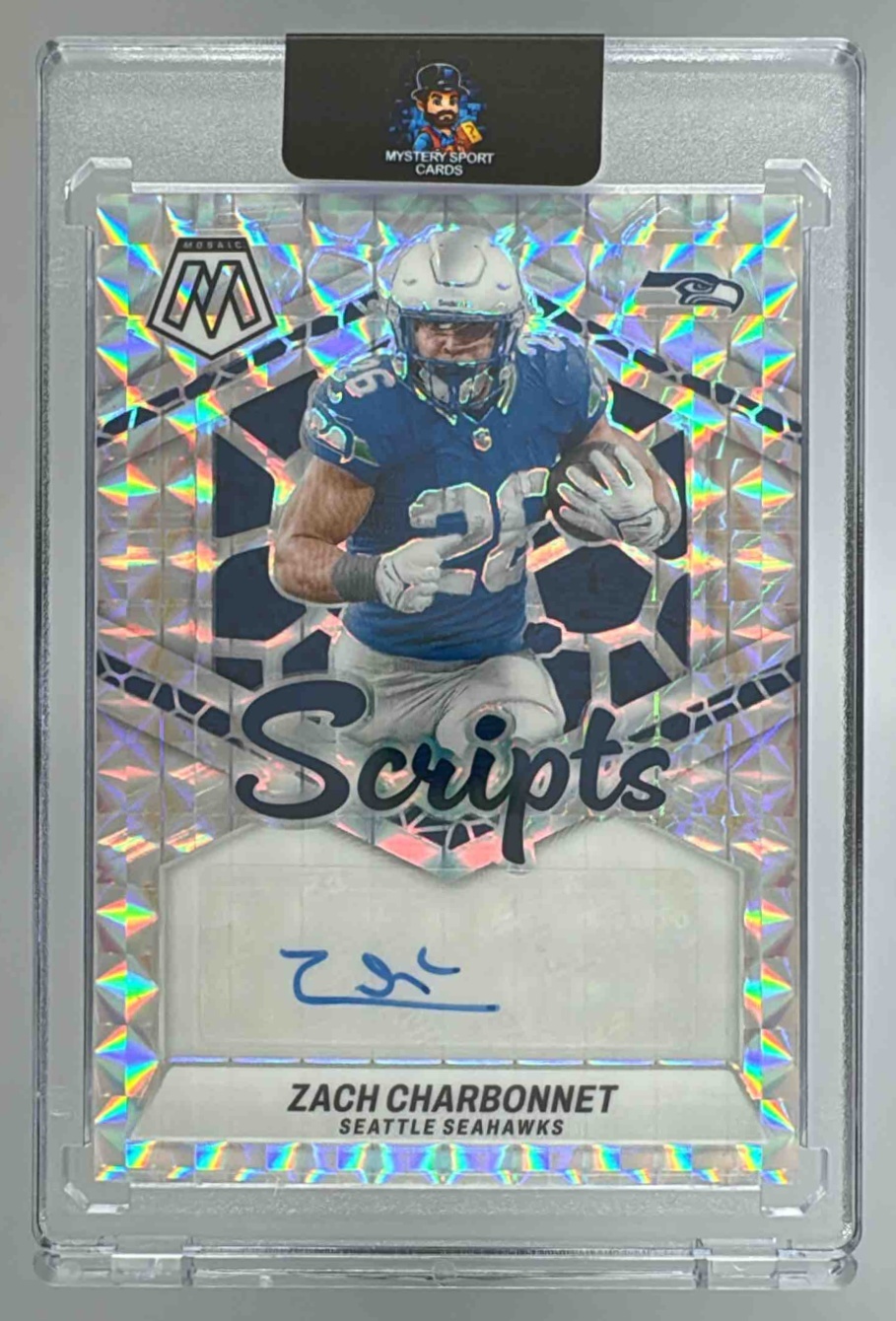 Card image for 2024 Panini Football Prizm Zach Charbonnet Significant Signatures #SS-ZCT Auto