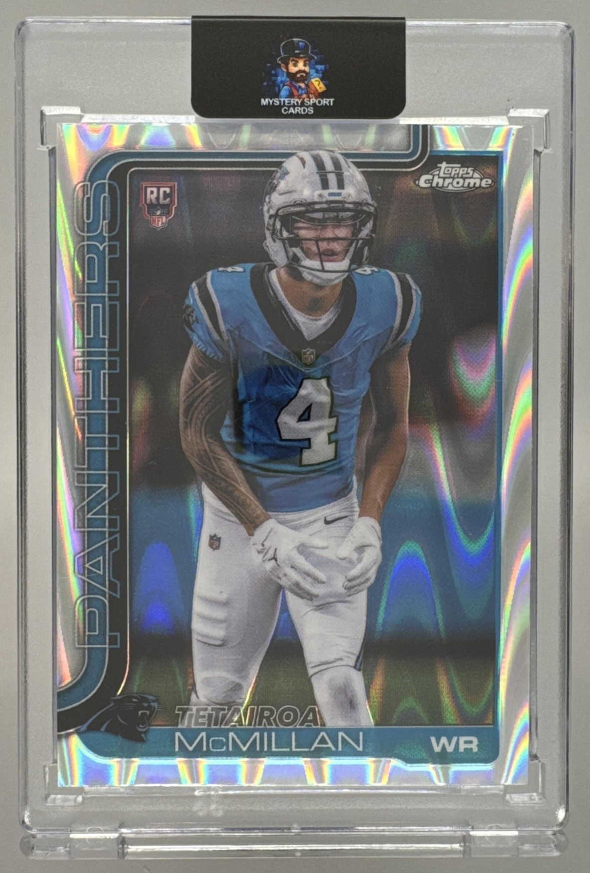 Card image for 2025 Topps Football Chrome Tetairoa McMillan Rookie #326 RC Carolina Panthers