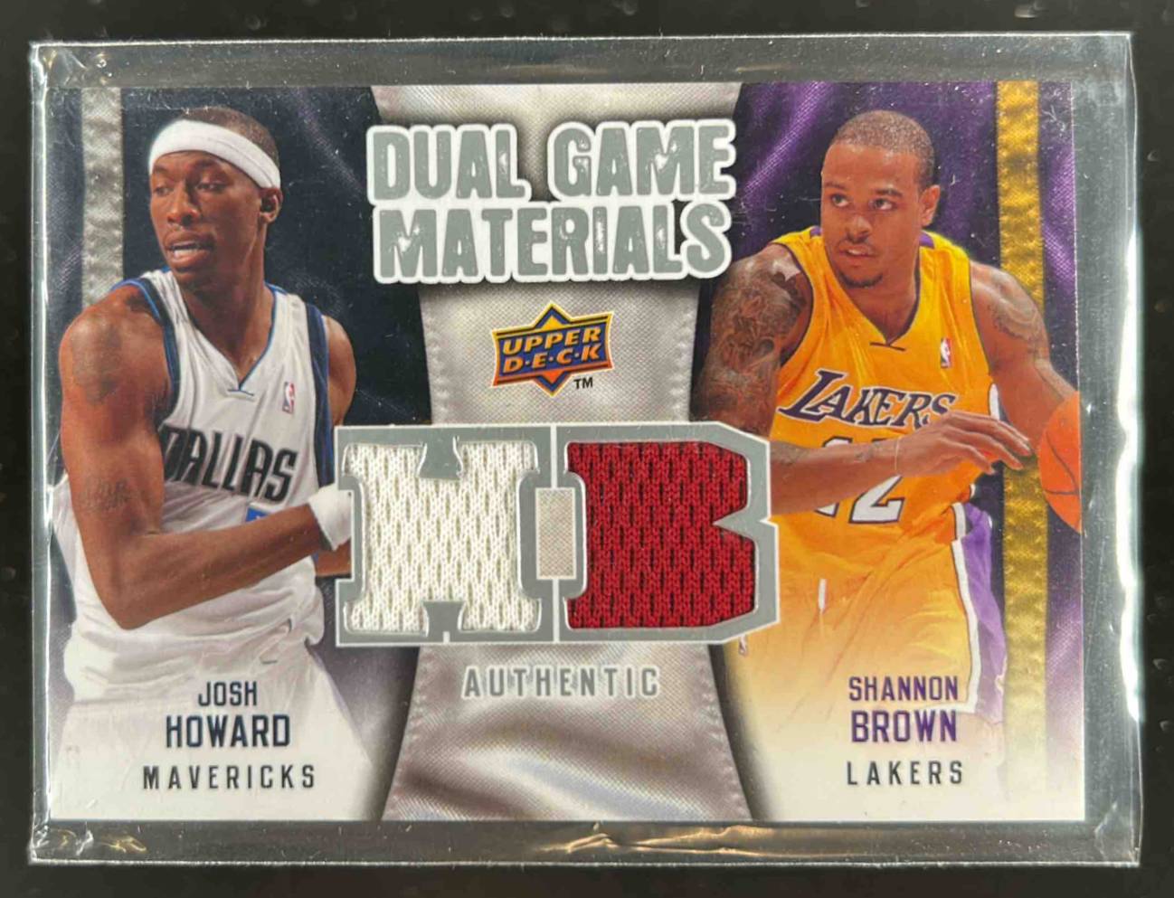 Card image for 2009-10 Upper Deck Josh Howard / Shannon Brown Dual Game Materials #DG-HB