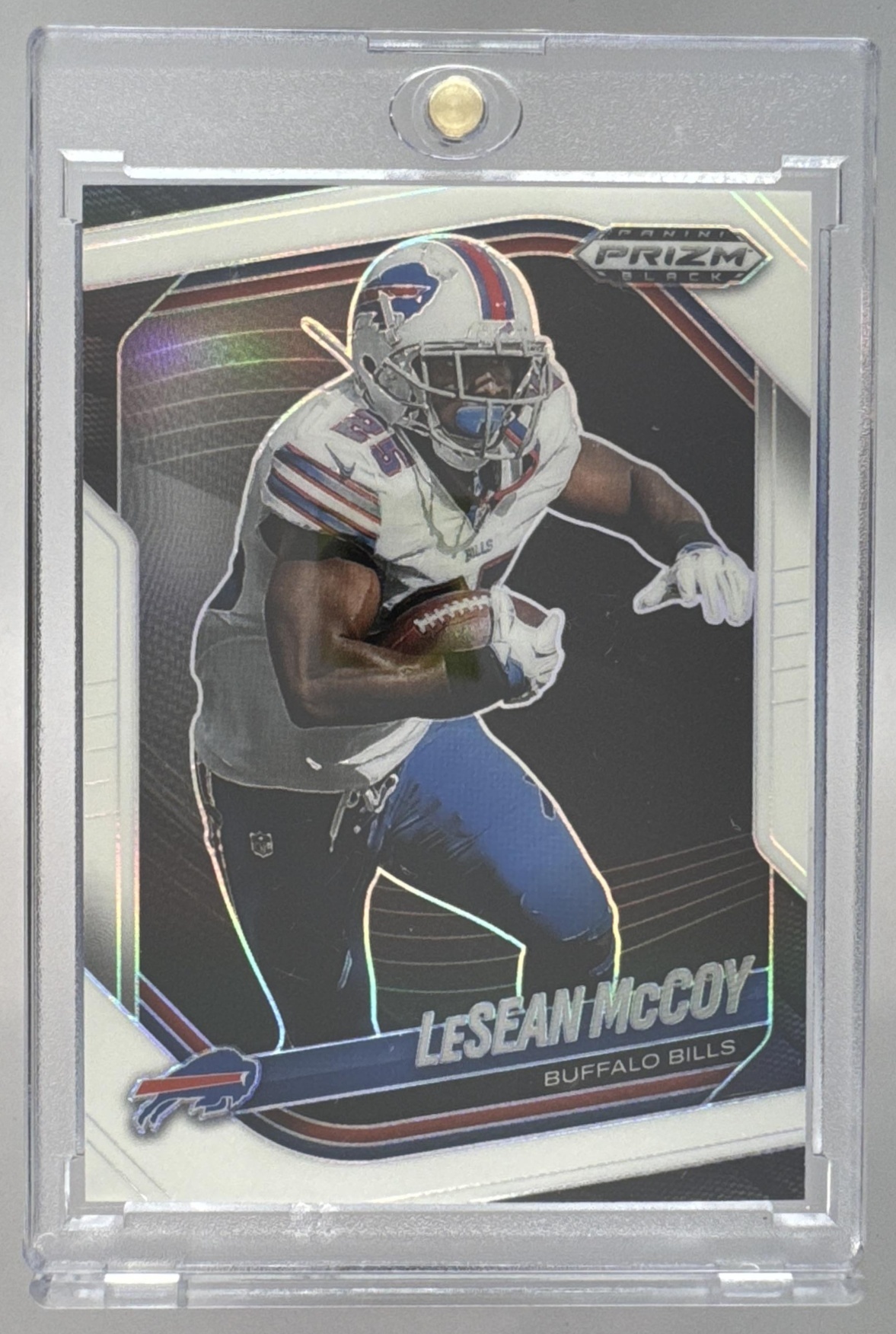 Card image for 2025 Panini Football Prizm Black LeSean McCoy White /175 #16 Buffalo Bills