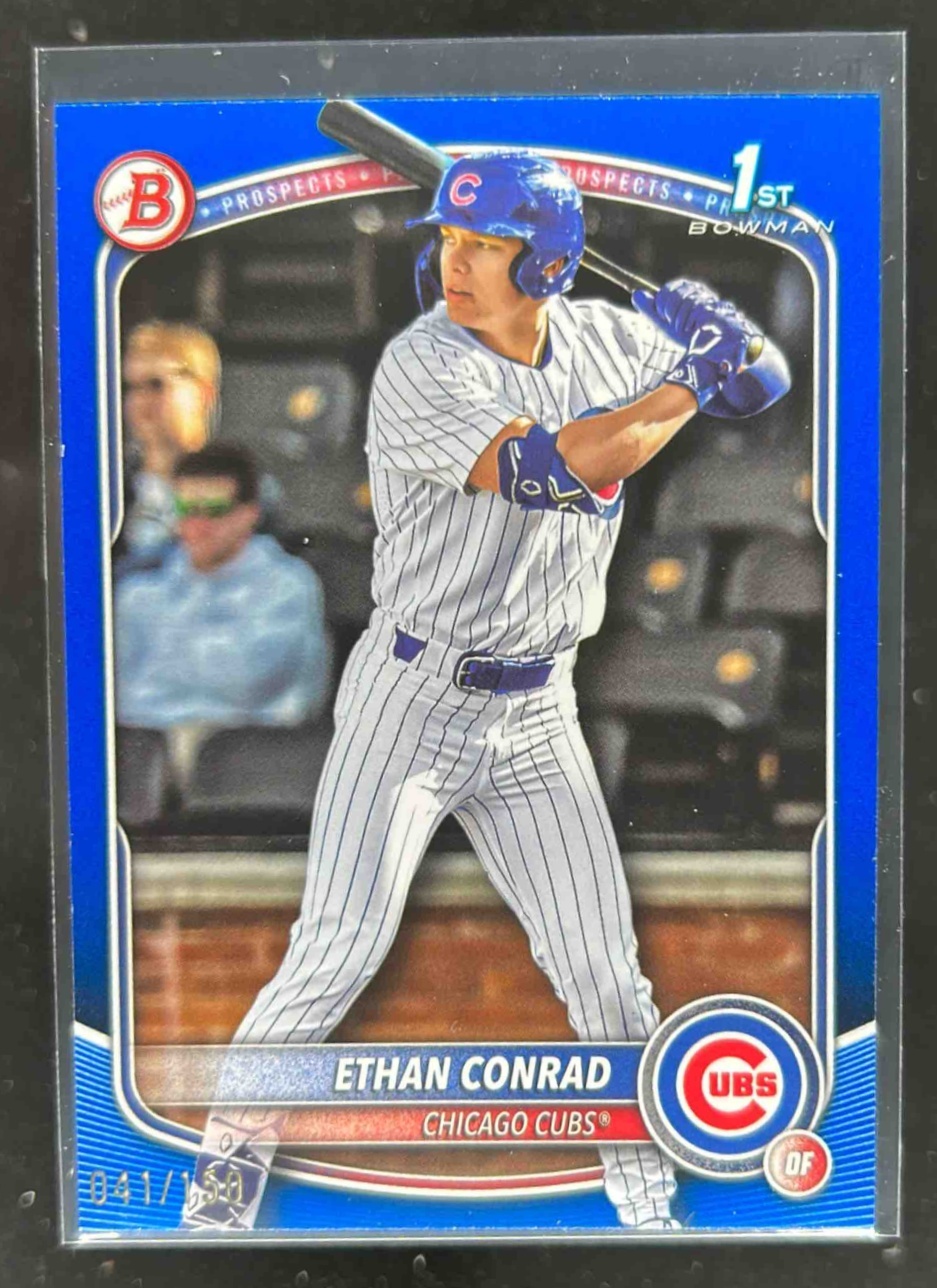 Card image for Ethan Conrad 2025 Bowman Draft Blue Border /150