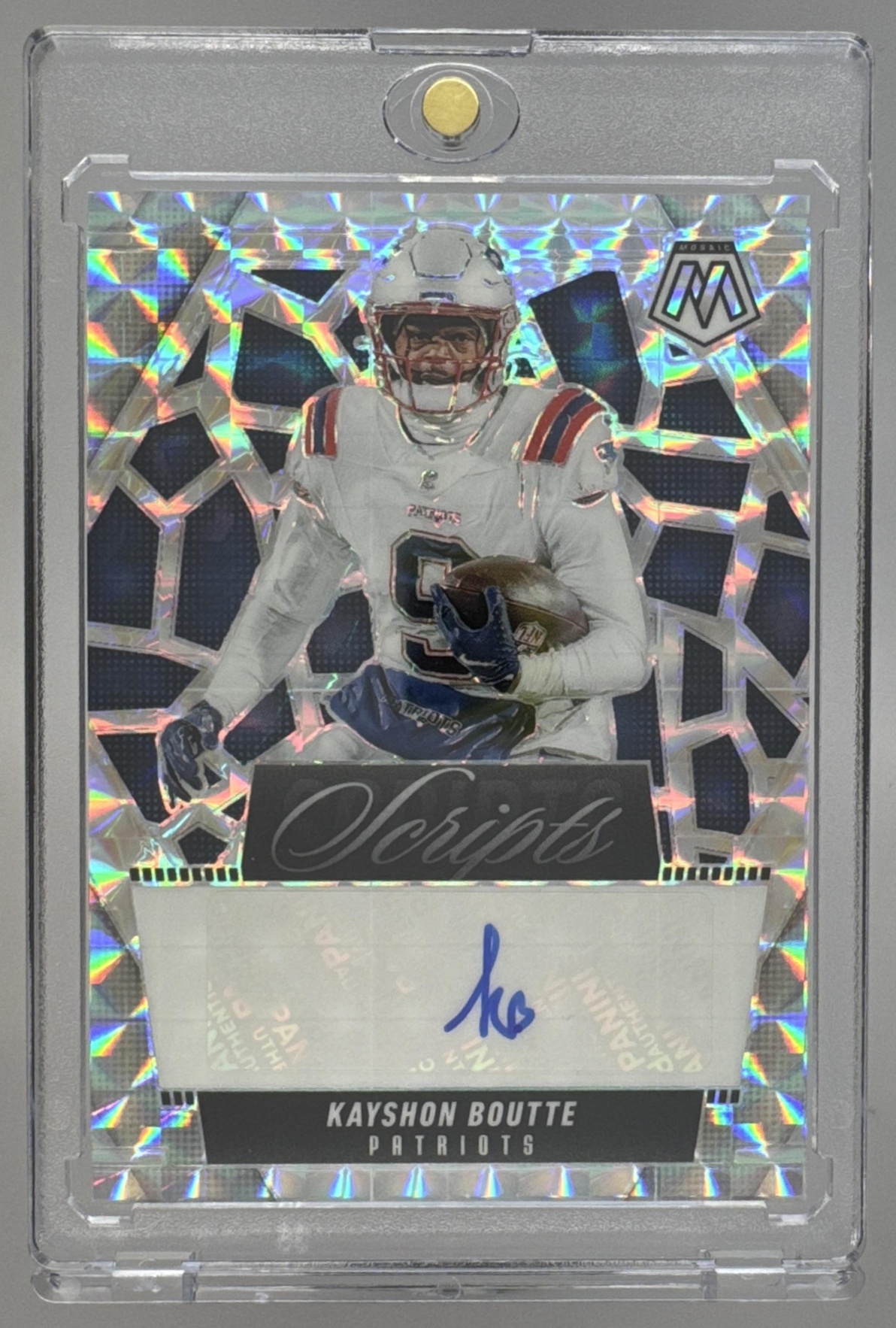 Card image for 2025 Panini Prizm Kayshon Boutte Significant Signatures #SSI-KBE Auto Patriots