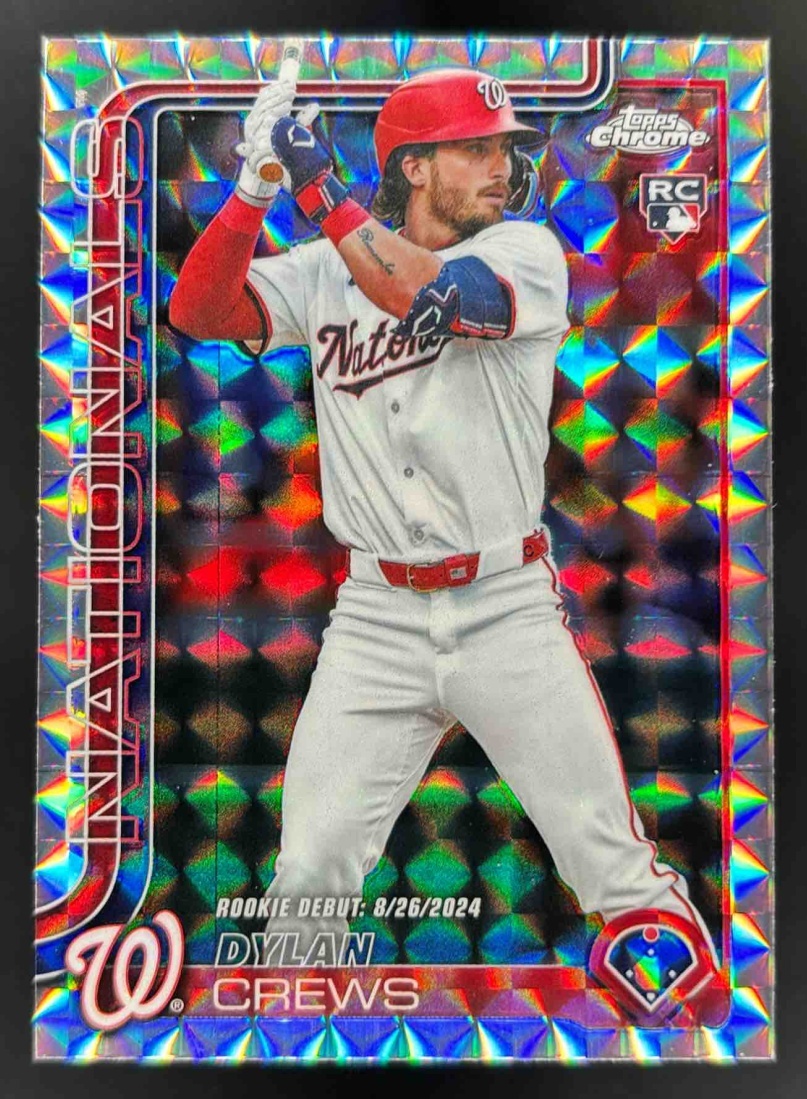 Card image for 2025 Topps Chrome Update Dylan Crews Geometric Refractor #USC190 RC Nationals
