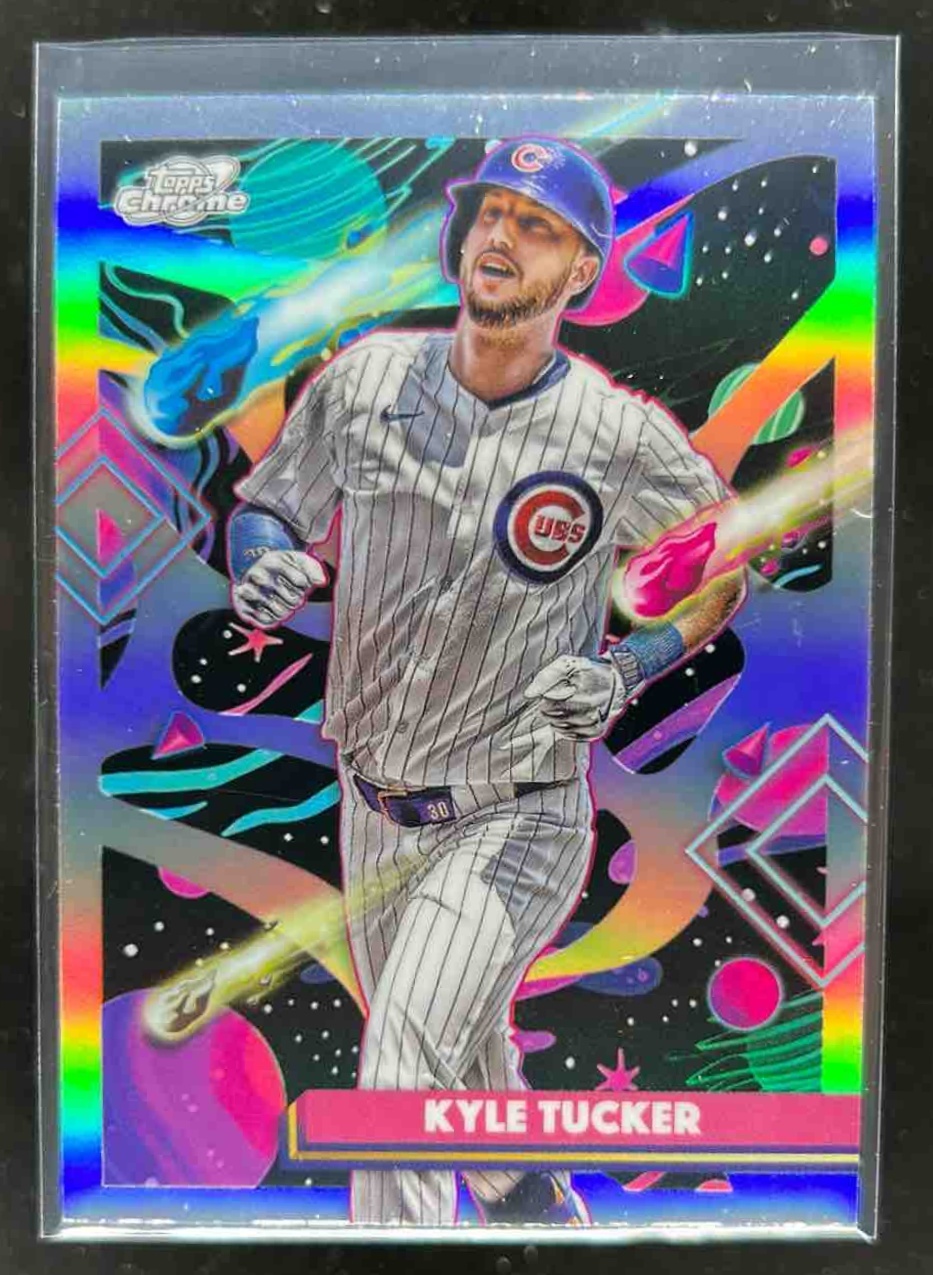 Card image for Kyle Tucker 2025 Topps Baseball Cosmic Chrome Refractor Chicago Cubs