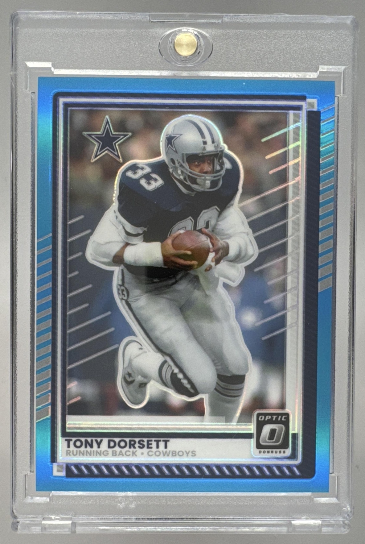 Card image for 2025 Panini Donruss Optic Tony Dorsett Aqua Prizm /349 #58 Cowboys