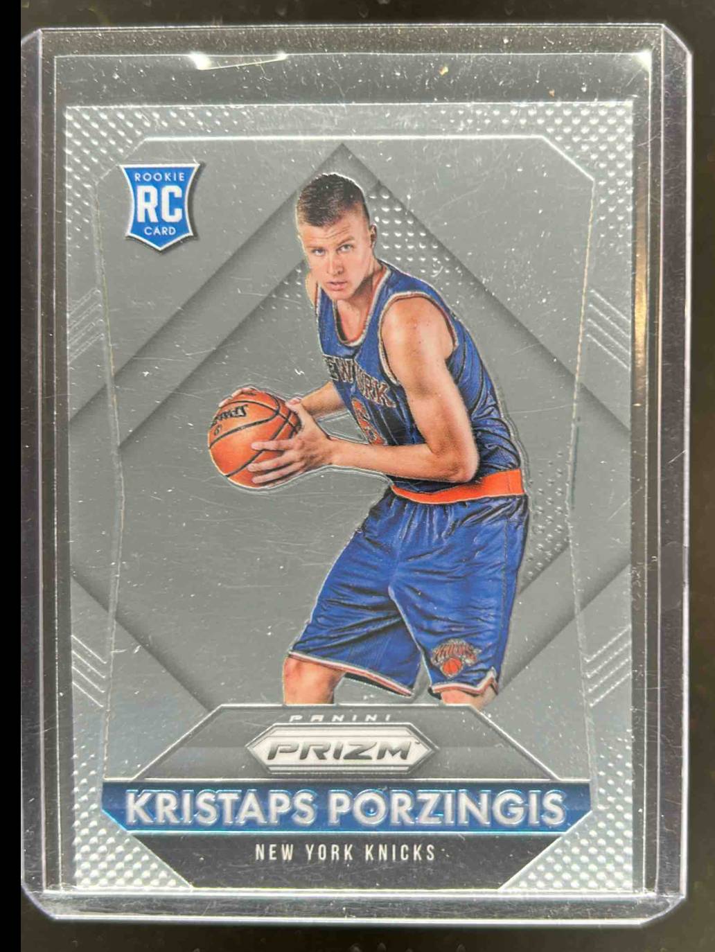 Card image for 2015-16 PANINI PRIZM KRISTAPS PORZINGIS #348 RC ROOKIE NEW YORK KNICKS