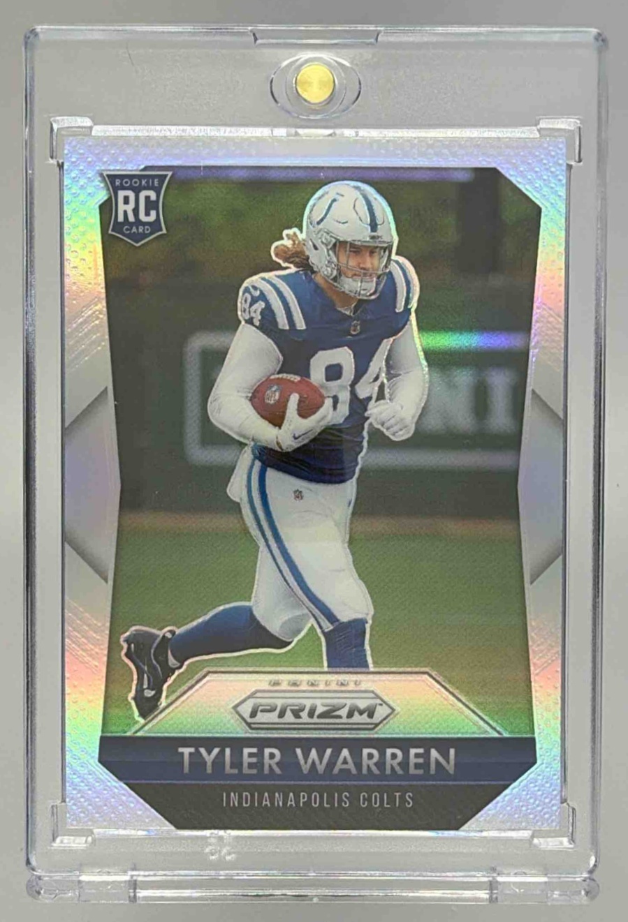 Card image for 2025 Panini Prizm Tyler Warren Rookie Flashback Silver #6 RC Colts