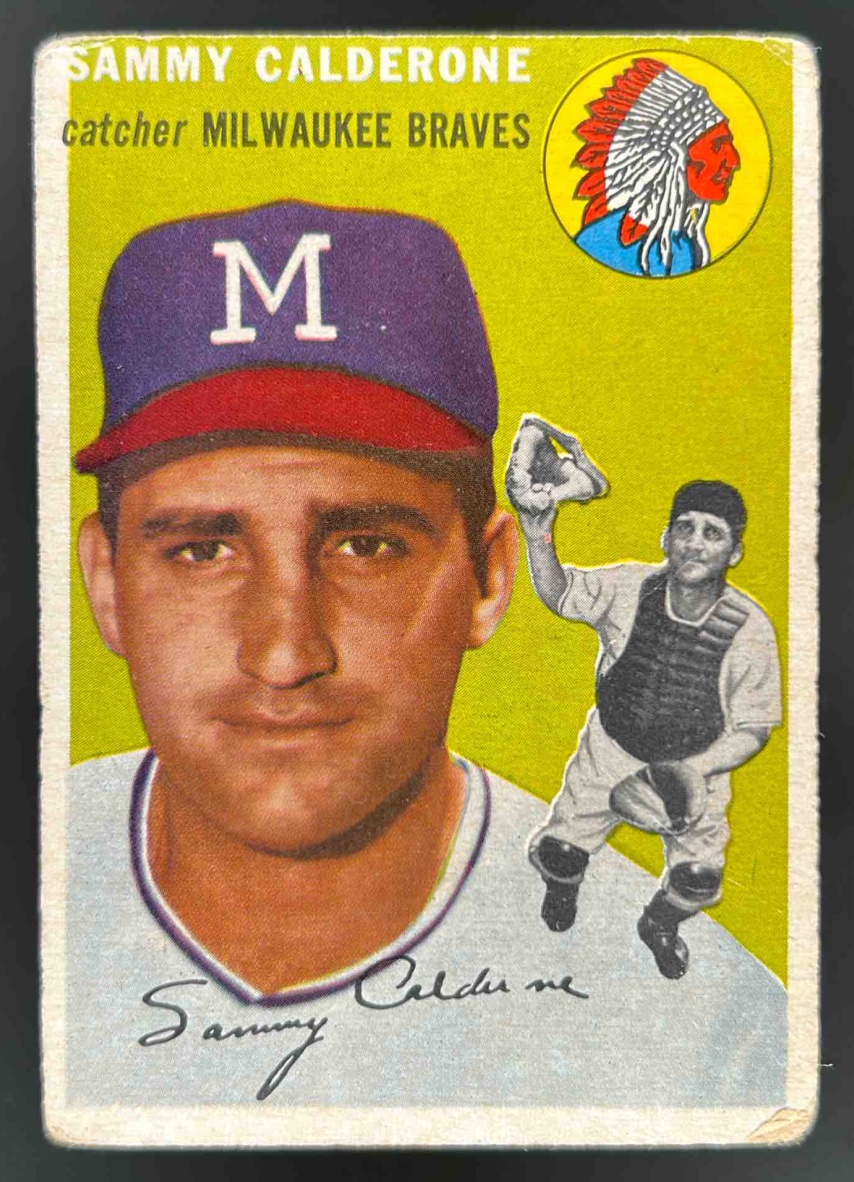 Card image for 1954 TOPPS BASEBALL SAMMY CALDERONE #68