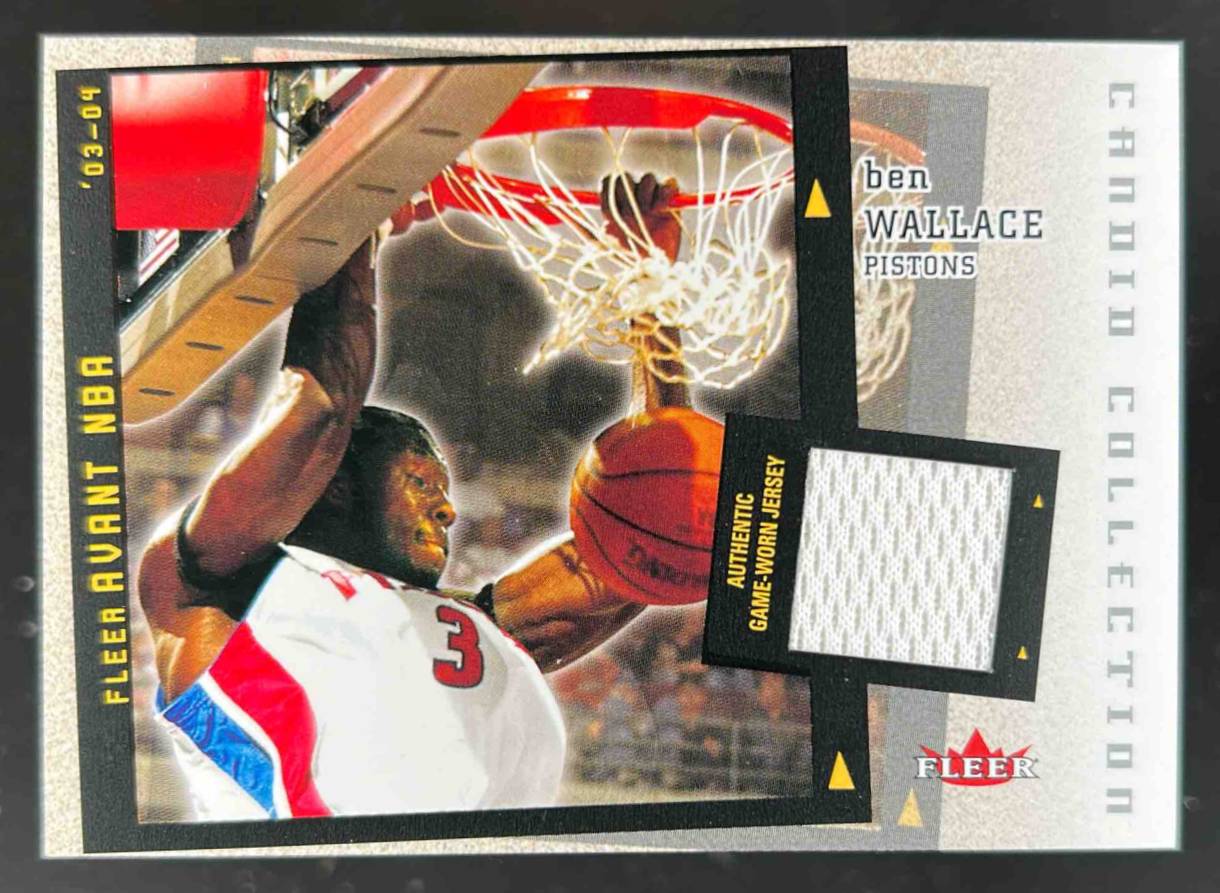 Card image for 2003-04 Fleer Avant Ben Wallace Candid Collection Memorabilia /250 #CC/BW