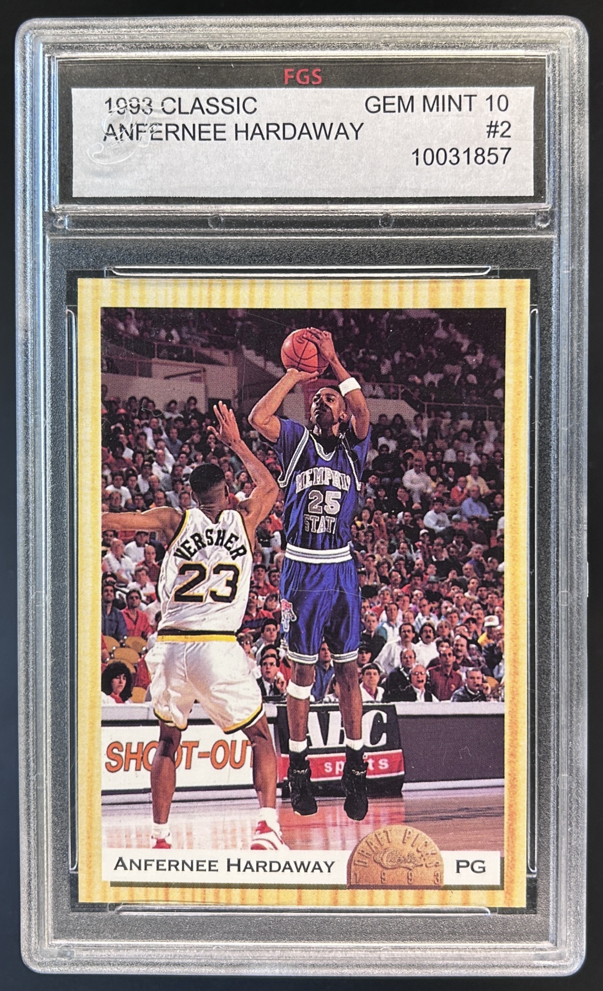 Card image for 1993-94 CLASSIC DRAFT PICKS ANFERNEE HARDAWAY #2 RC FGS 10 ROOKIE GEM MINT