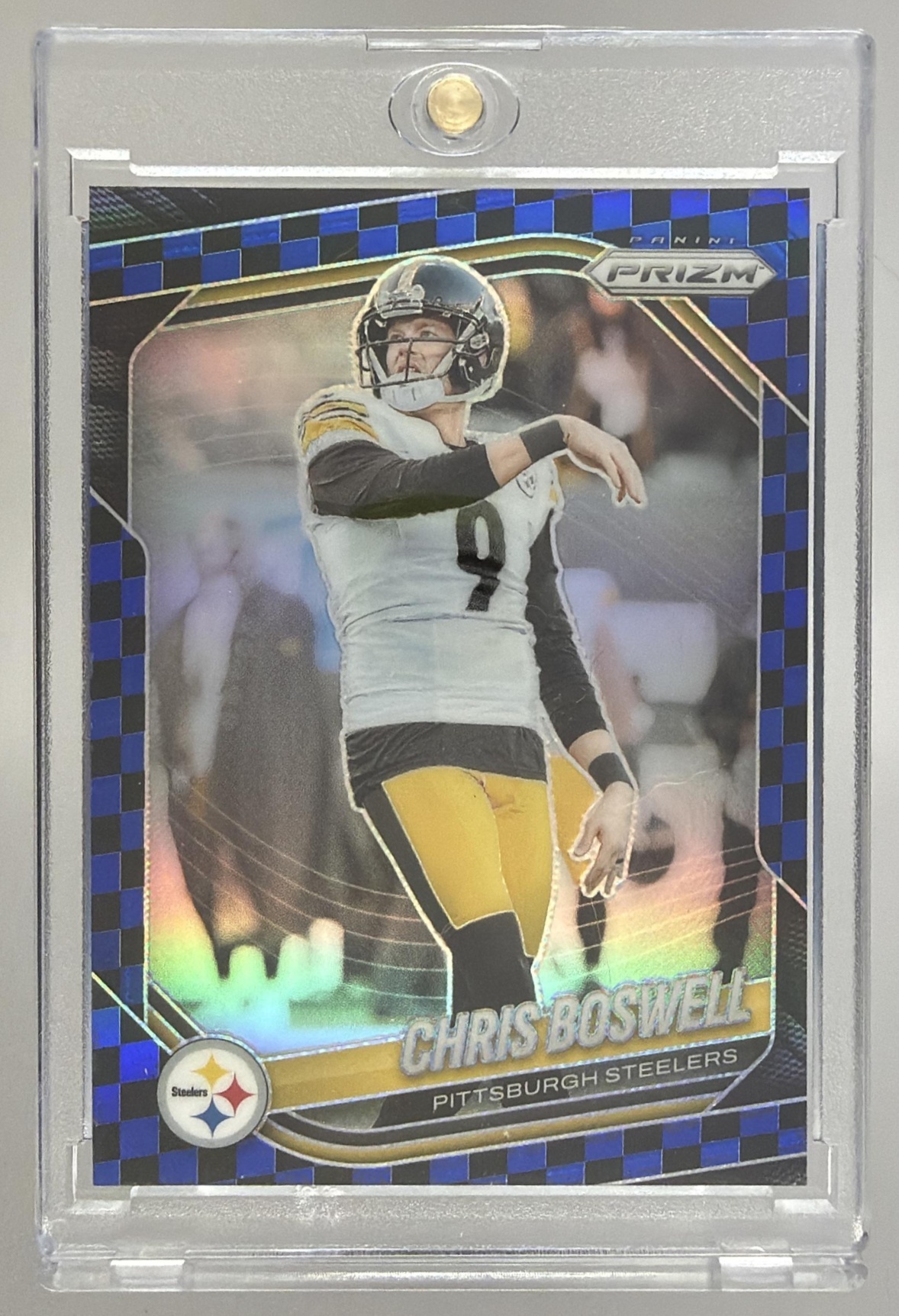 Card image for 2025 Panini Football Prizm Chris Boswell Auto Silver #174 Pittsburgh Steelers