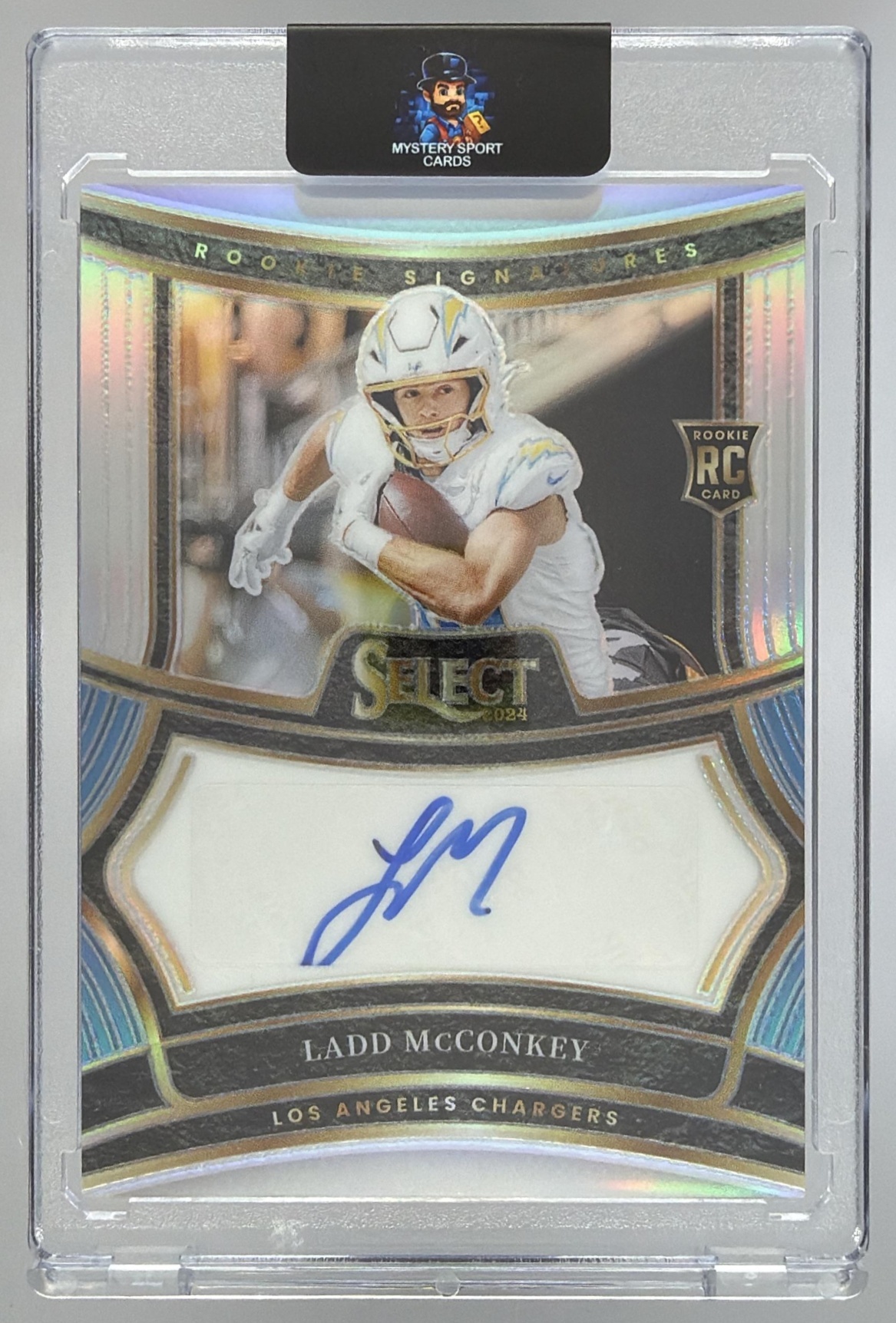 Card image for 2024 Panini Select Ladd McConkey Rookie Signatures /399 #RSP-LMY RC Auto Chargers