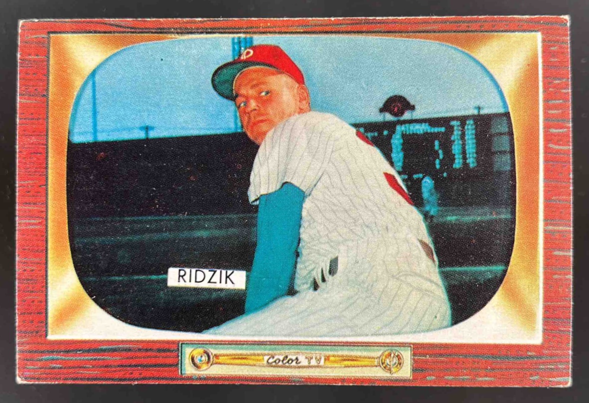 Card image for 1955 BOWMAN BASEBALL STEVE RIDZIK #111 PHILADELPHIA PHILLIES