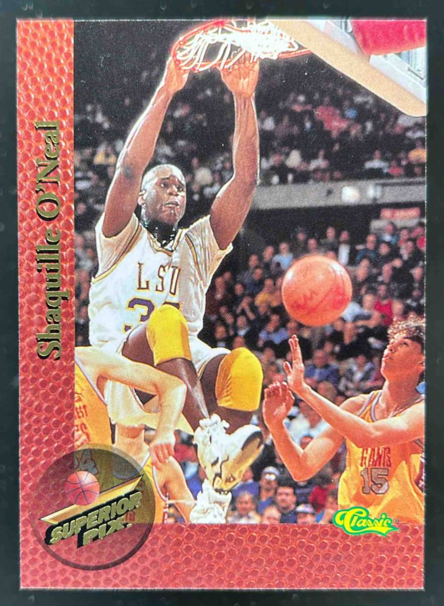 Card image for 1995-96 CLASSIC SUPERIOR PIX SHAQUILLE O'NEAL #74 LSU TIGERS
