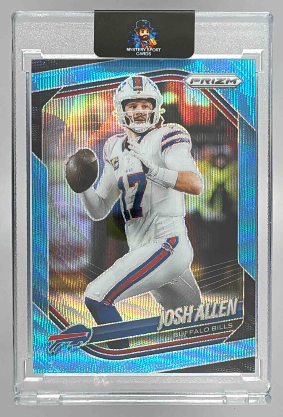 Card image for 2025 Panini Football Prizm Josh Allen Blue Wave /230 #167 Buffalo Bills