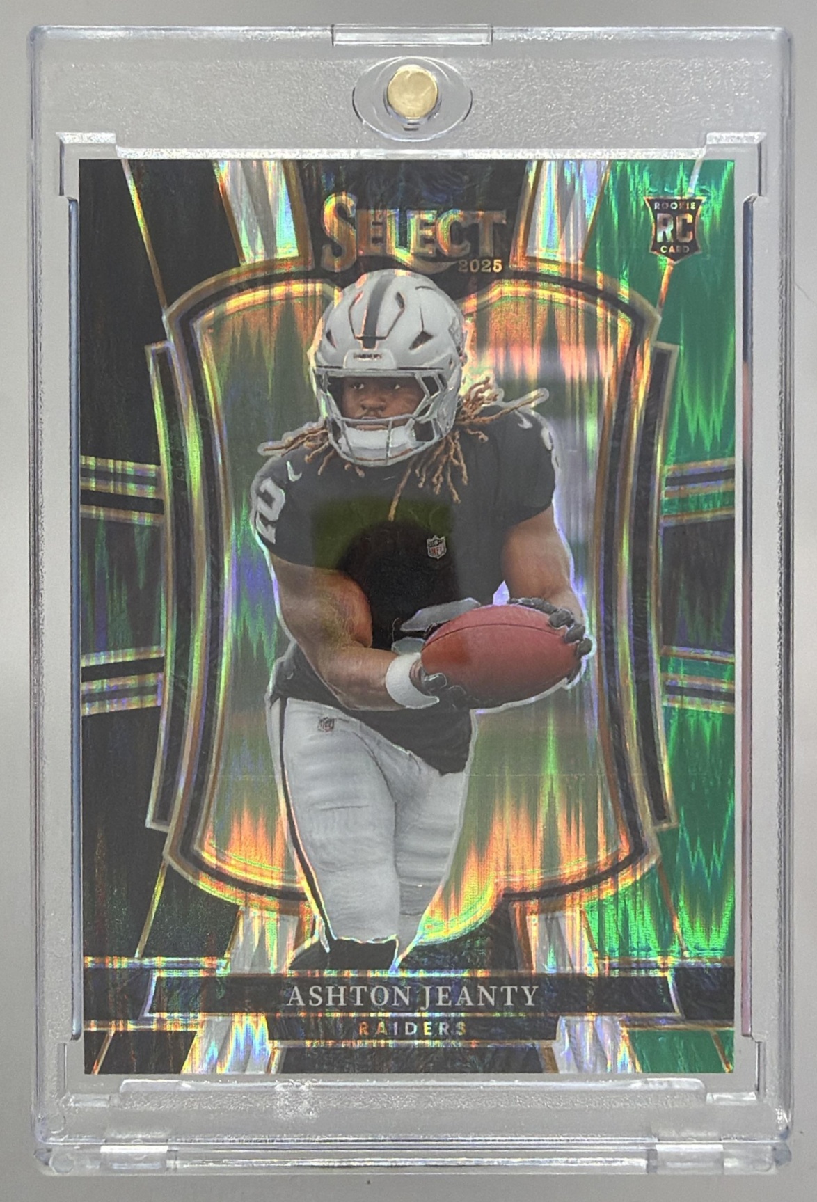 Card image for 2025 Panini Select Ashton Jeanty Premier Level #104 RC Raiders
