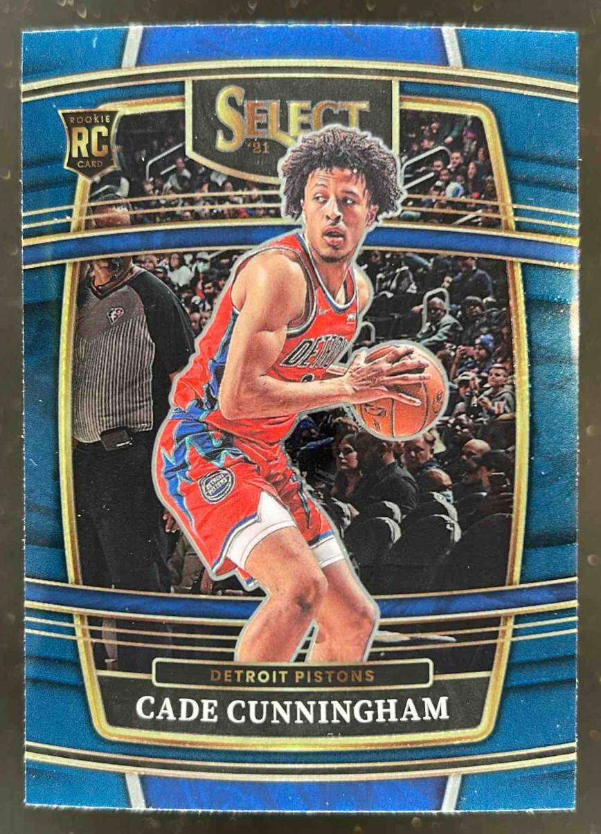 Card image for 2021-22 Panini Select Cade Cunningham Blue (Retail Base) #11 RC Concourse Rookie
