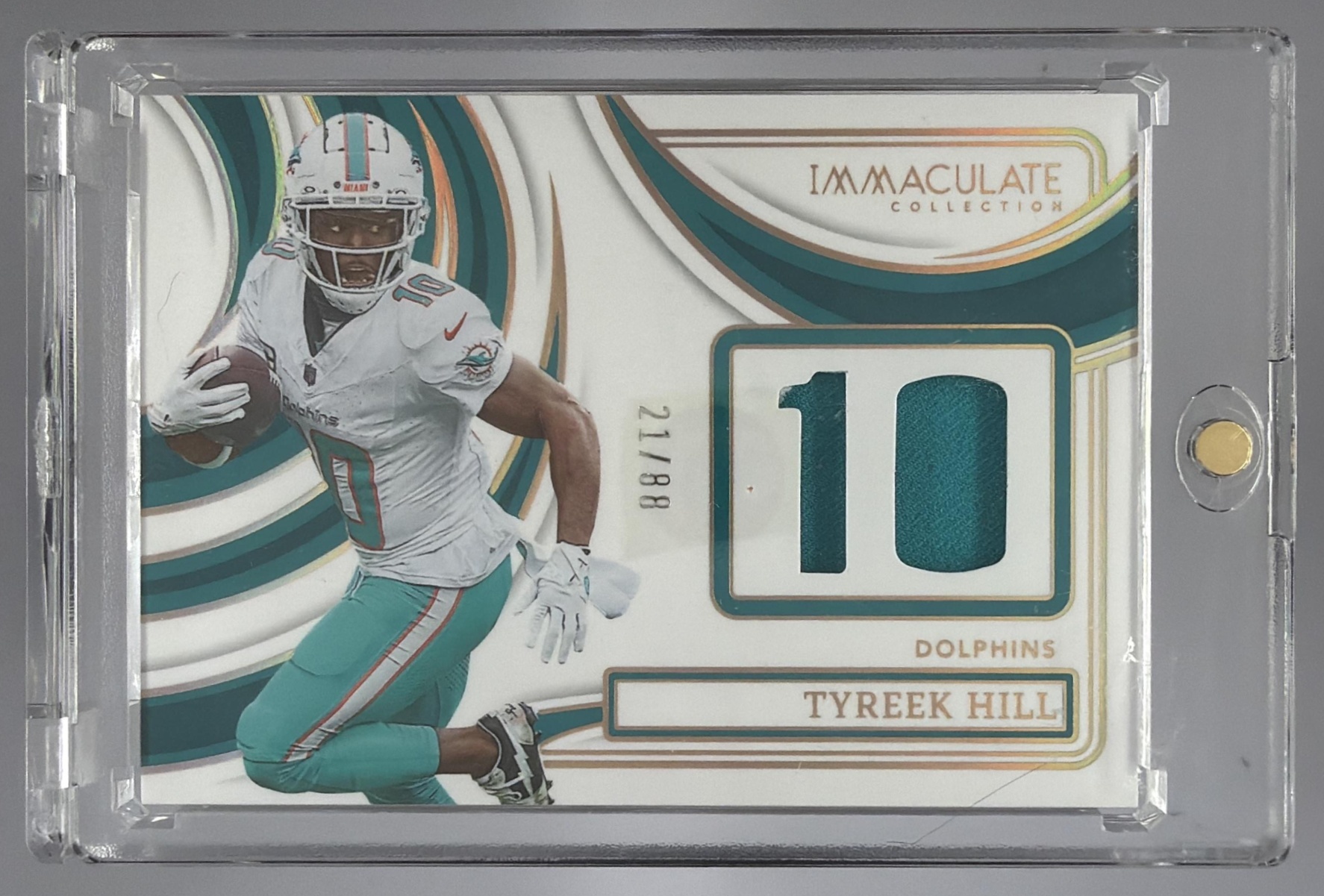Card image for 2024 Panini Football Player of the Day Tyreek Hill #10 Miami Dolphins