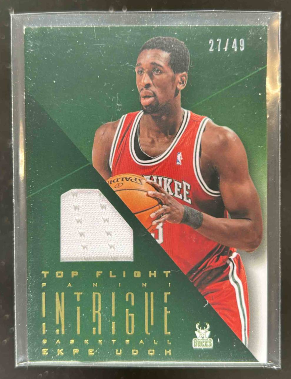 Card image for 2012-13 PANINI INTRIGUE EKPE UDOH TOP FLIGHT UNIS /49 #62 MILWAUKEE BUCKS