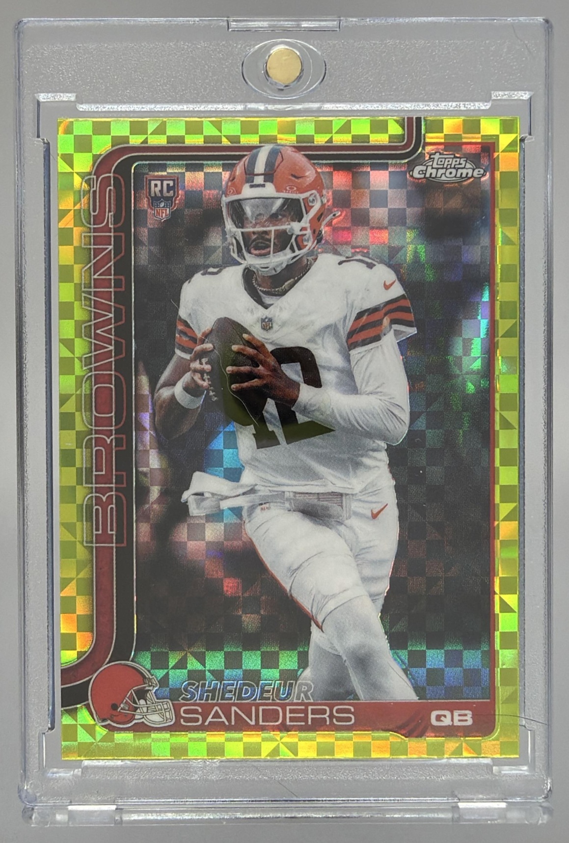 Card image for 2025 Topps Football Chrome Shedeur Sanders Rookie #315 RC Cleveland Browns