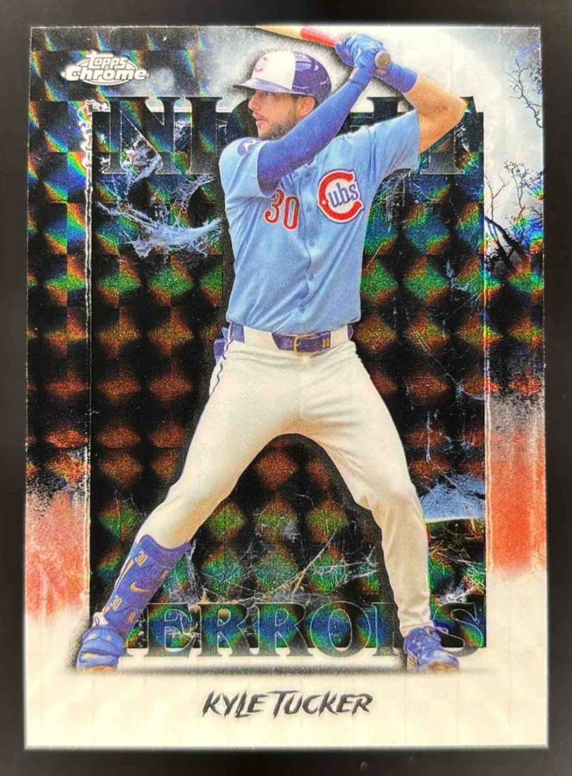 Card image for 2025 Topps Chrome Update Kyle Tucker Night Terrors Geometric Refractor