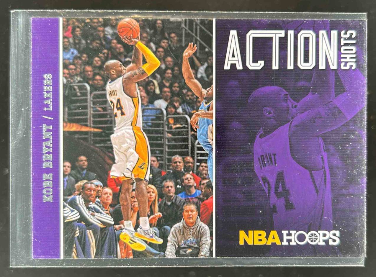 Card image for 2013-14 PANINI HOOPS KOBE BRYANT ACTION SHOTS #12 LOS ANGELES LAKERS