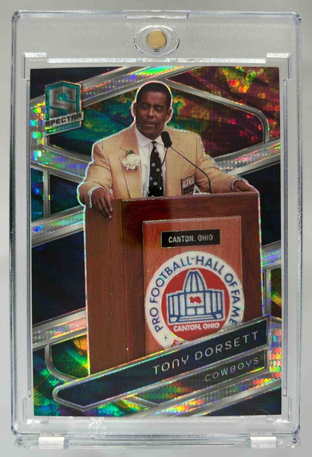 Card image for 2024 Panini Football Spectra Tony Dorsett Celestial /99 #110 Dallas Cowboys