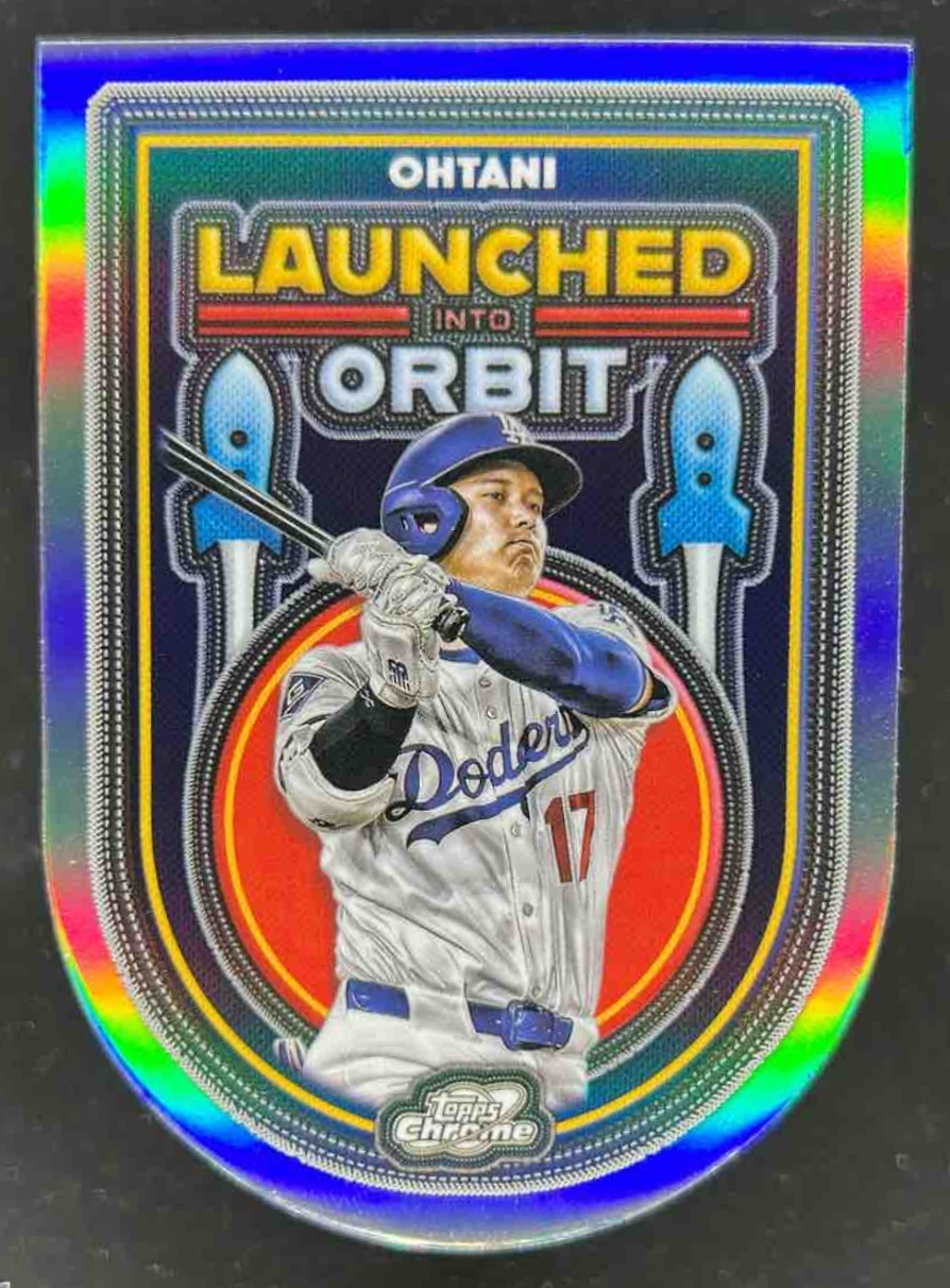 Card image for Shohei Ohtani 2025 Topps Cosmic Chrome Launched Into Orbit