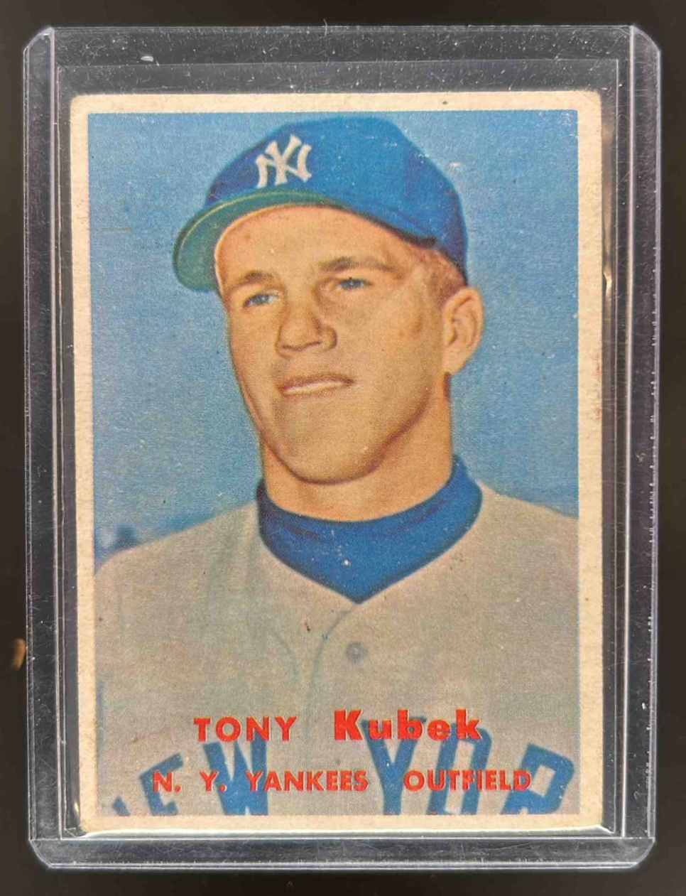 Card image for 1957 TOPPS TONY KUBEK #312 RC ROOKIE NEW YORK YANKEES