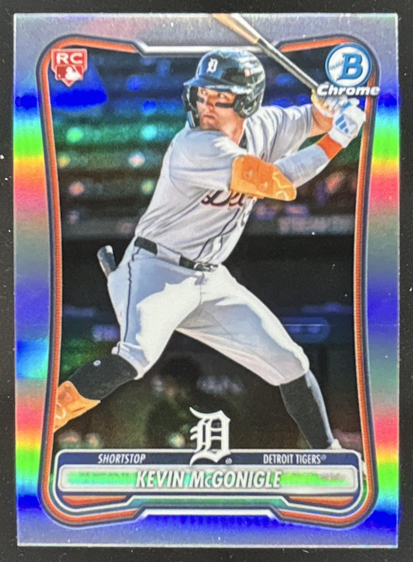 Card image for Kevin McGonigle 2026 Bowman Baseball Chrome Red RC Variation Detroit Tigers