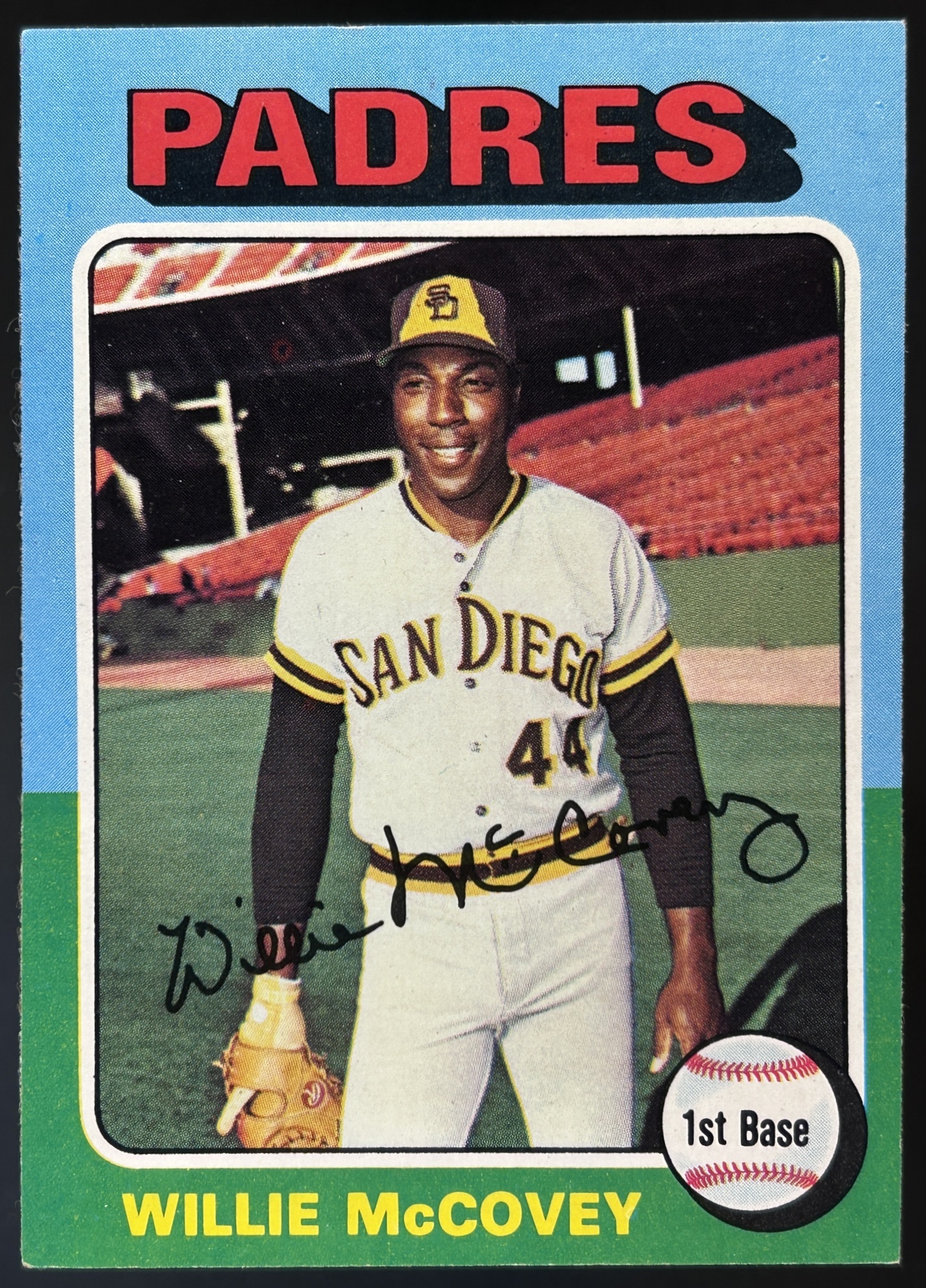 Card image for 1975 TOPPS WILLIE MCCOVEY #450 SAN DIEGO PADRES