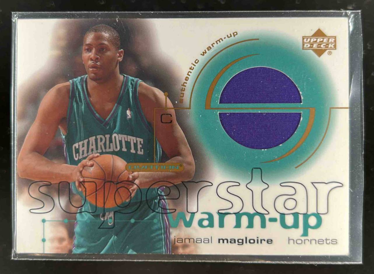 Card image for 2001-02 Upper Deck Ovation Jamaal Magloire Superstar Warm Ups #JA