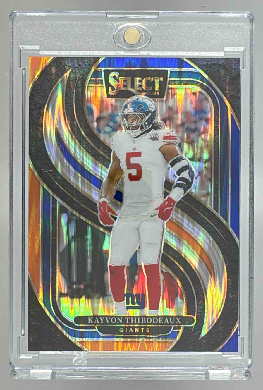 Card image for 2024 Panini Select Kayvon Thibodeaux Premier White Prizm /35 #175 Giants