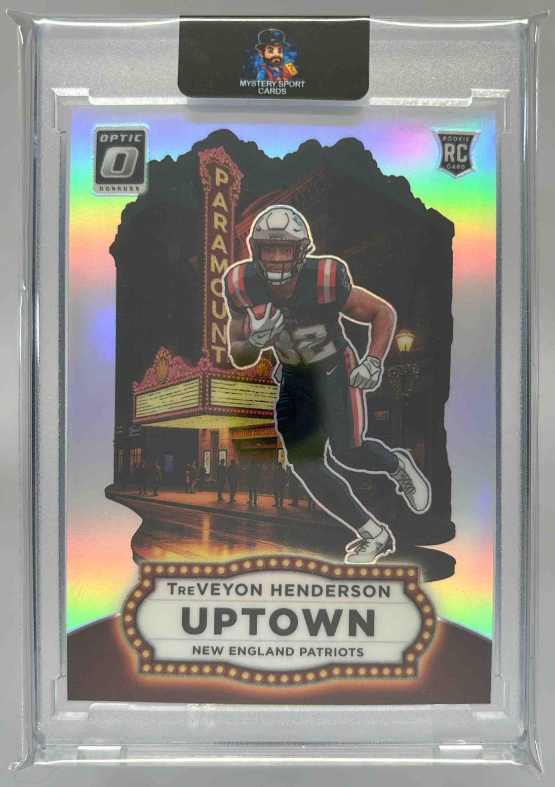 Card image for 2025 Panini Donruss Optic TreVeyon Henderson Uptown #23 RC Patriots