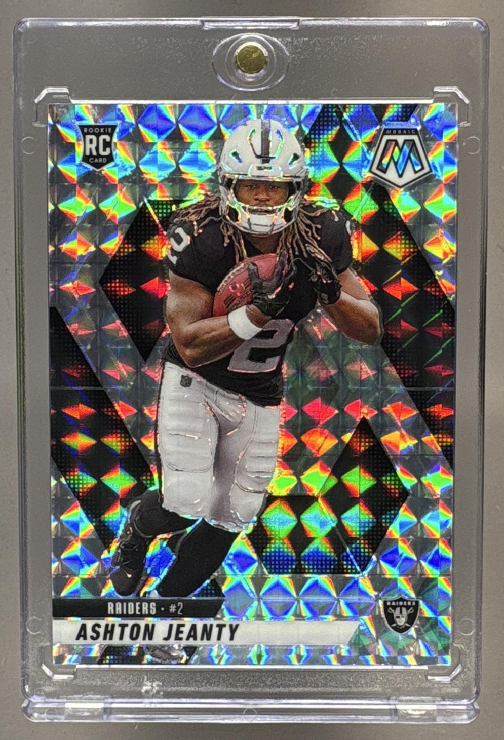 2025 PANINI MOSAIC ASHTON JEANTY #345 ROOKIES MOSAIC PRIZM RC RAIDERS