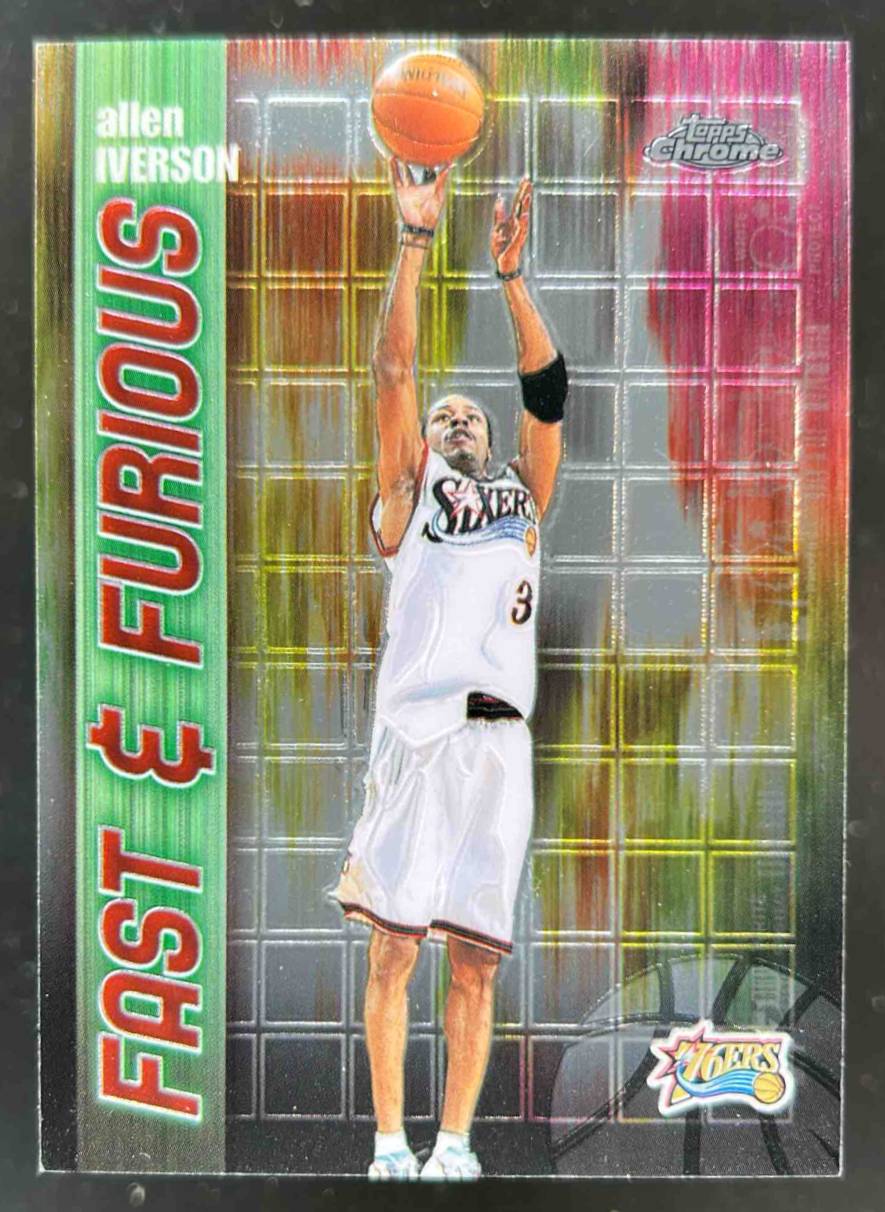 Card image for 2001-02 TOPPS CHROME ALLEN IVERSON FAST AND FURIOUS #FF02 PHILADELPHIA 76ERS