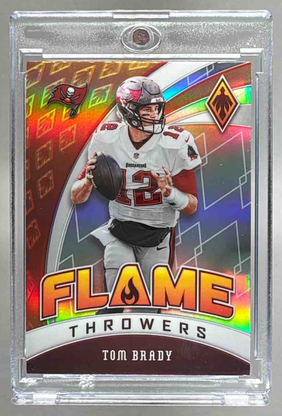 Card image for 2020 Panini Football Phoenix Tom Brady Flame Throwers #27 Tampa Bay Buccaneers